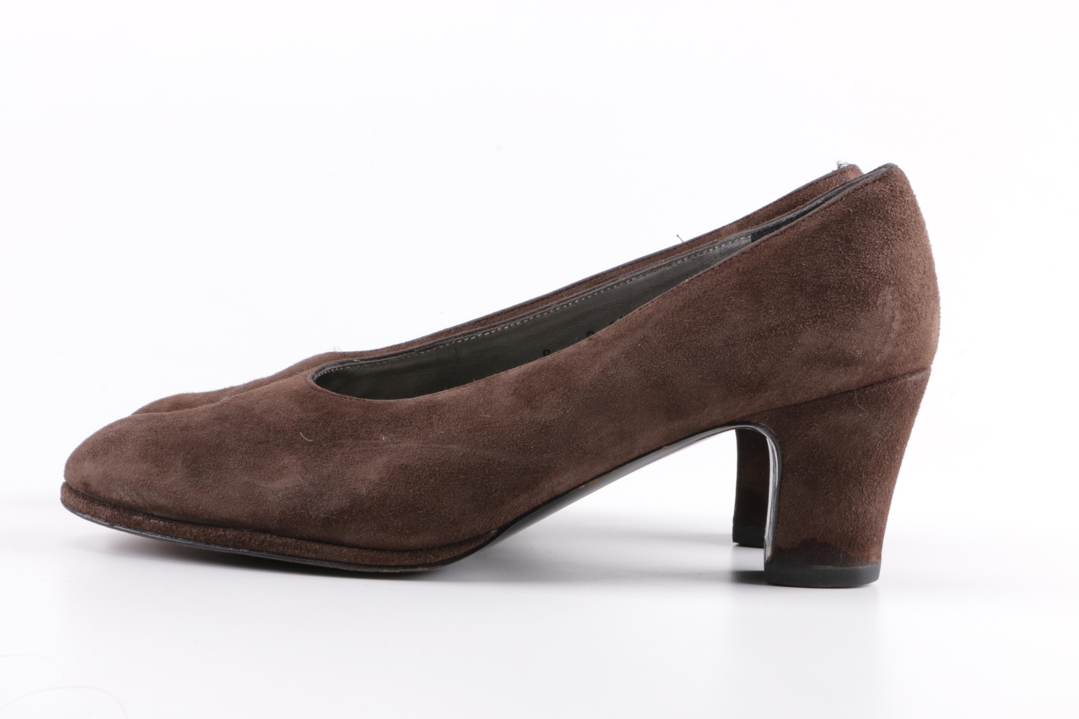 Robert Clergerie Suede Heeled Loafers