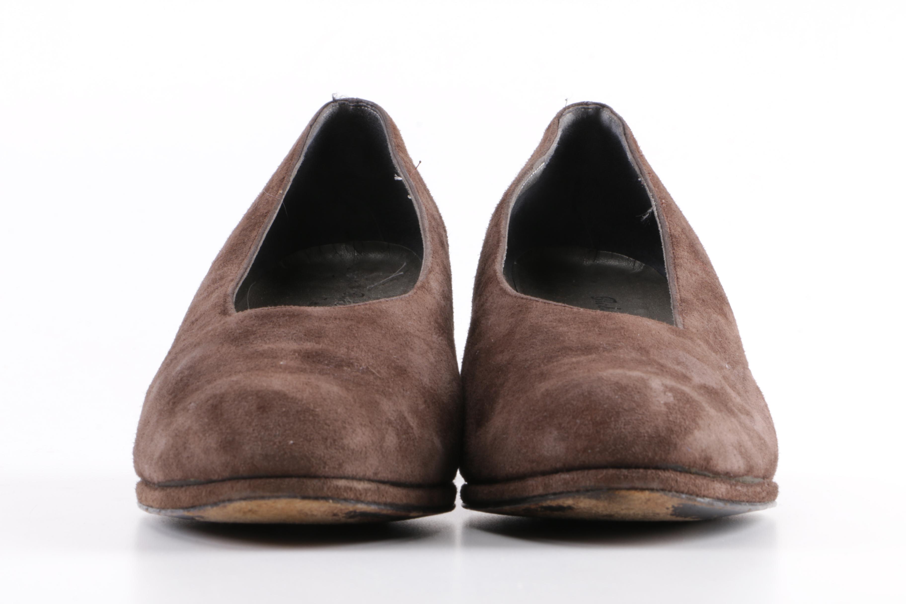 Robert Clergerie Suede Heeled Loafers