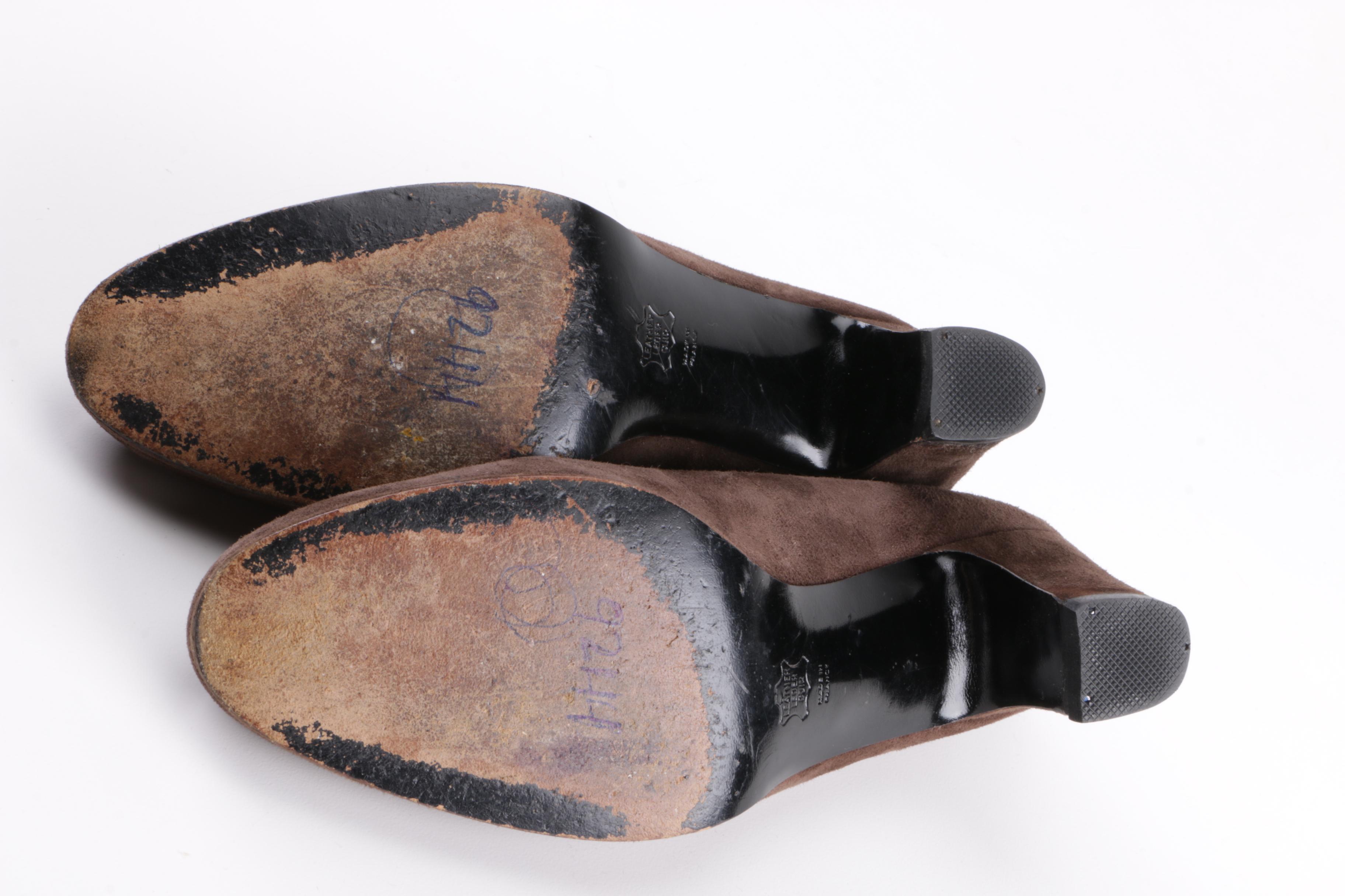 Robert Clergerie Suede Heeled Loafers