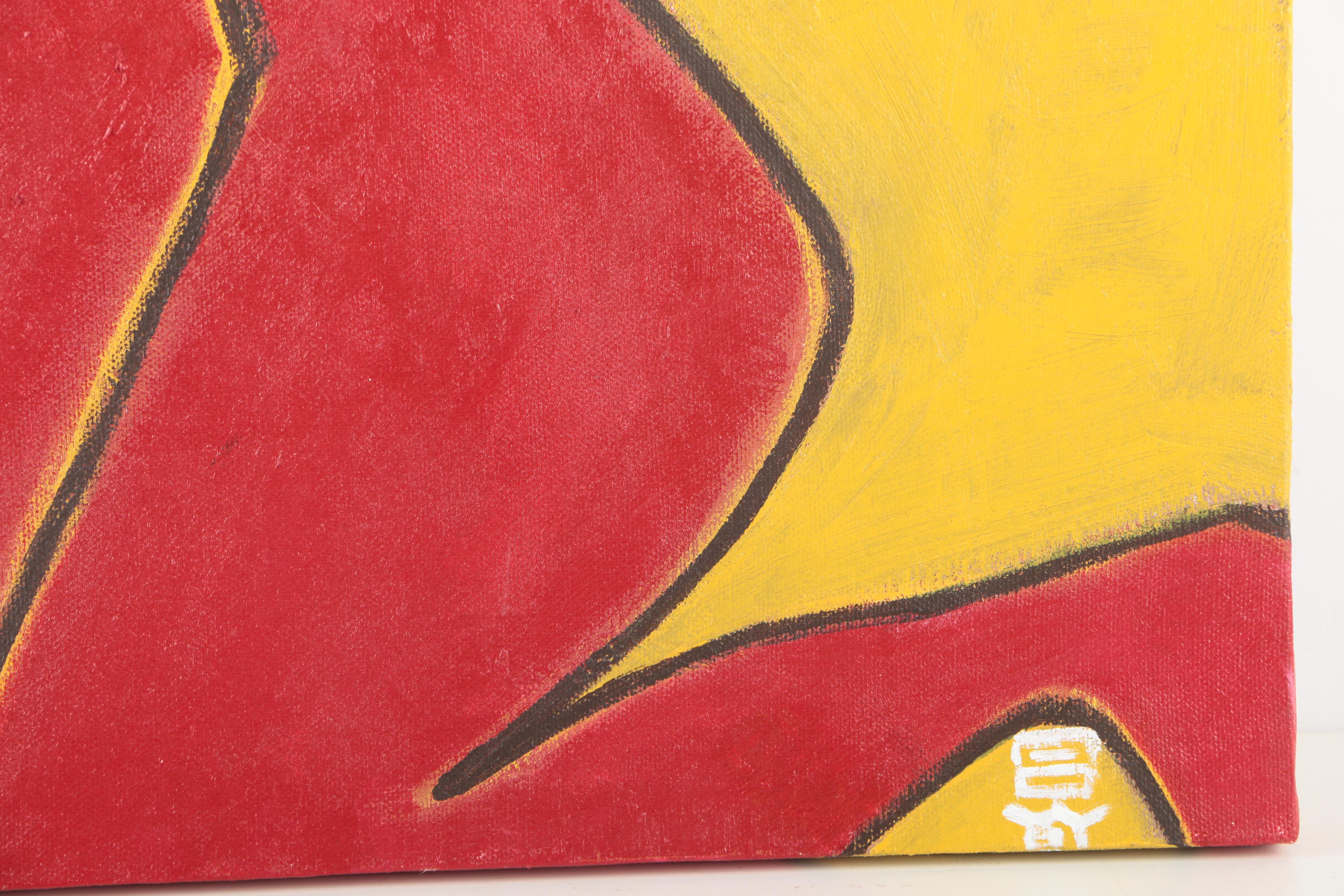 Amy Woodbury Oil on Canvas "Very Red Nude"