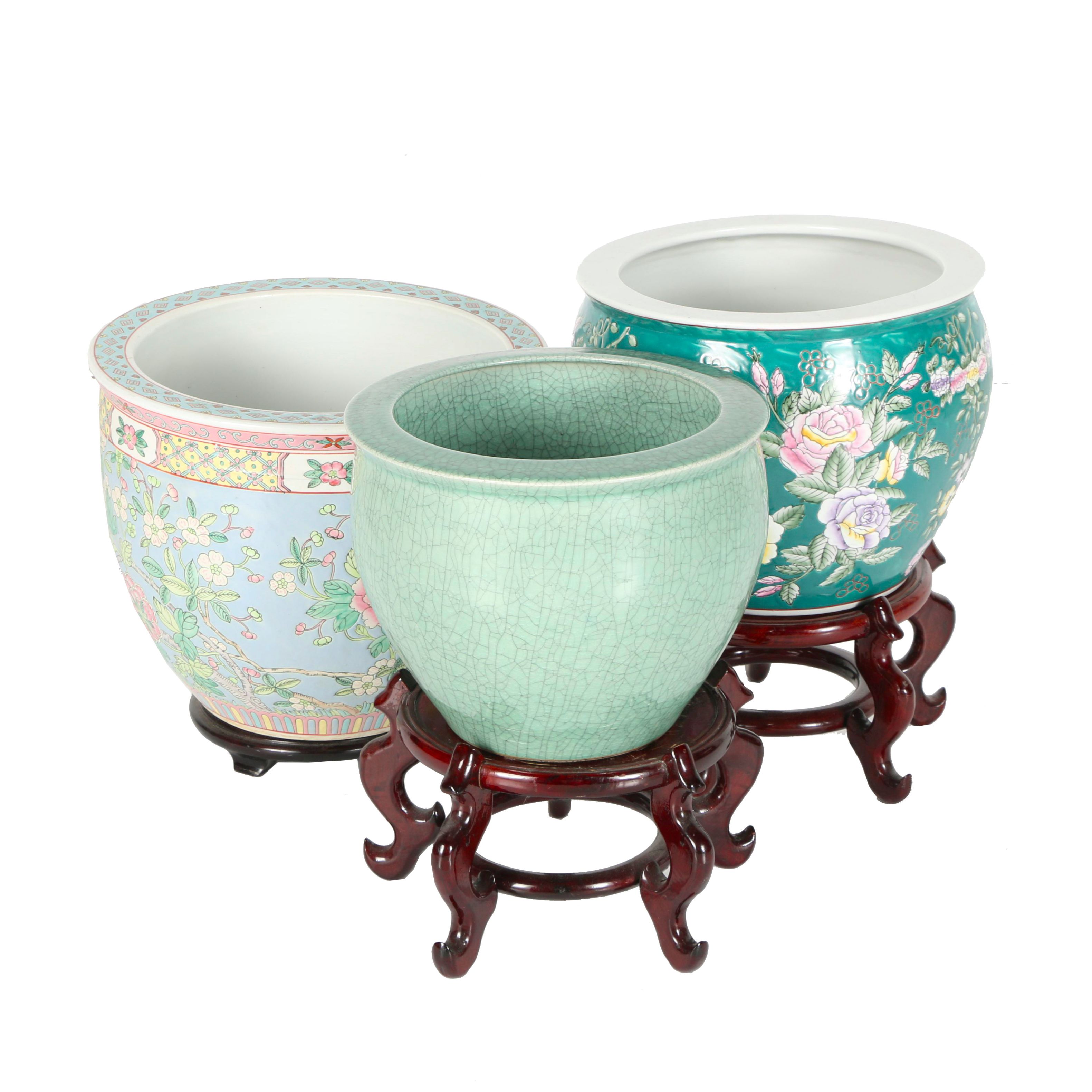 Asian-Inspired Planters on Stands