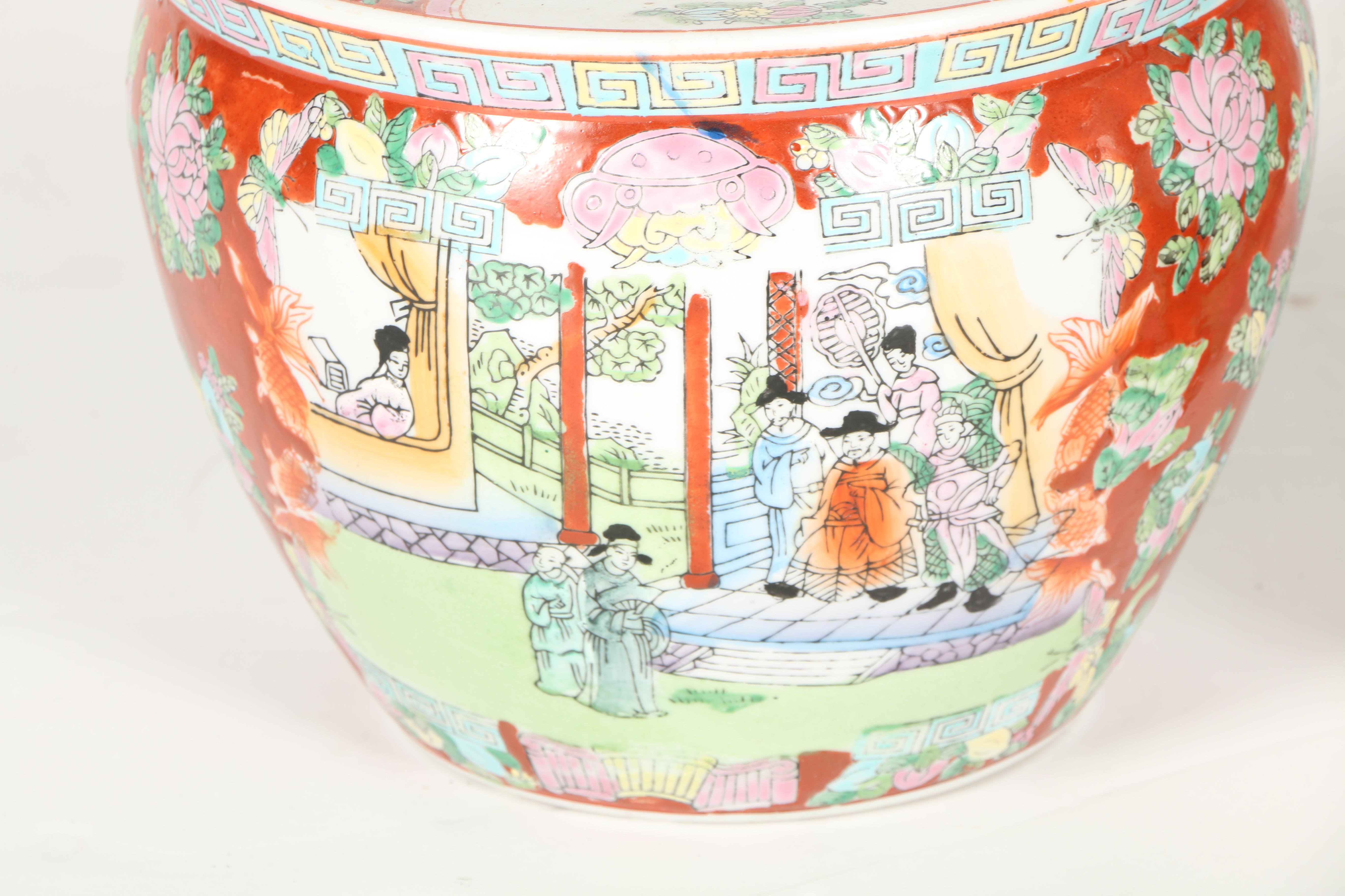 Ceramic Chinoiserie Pottery Including Lucky Dragon Pottery