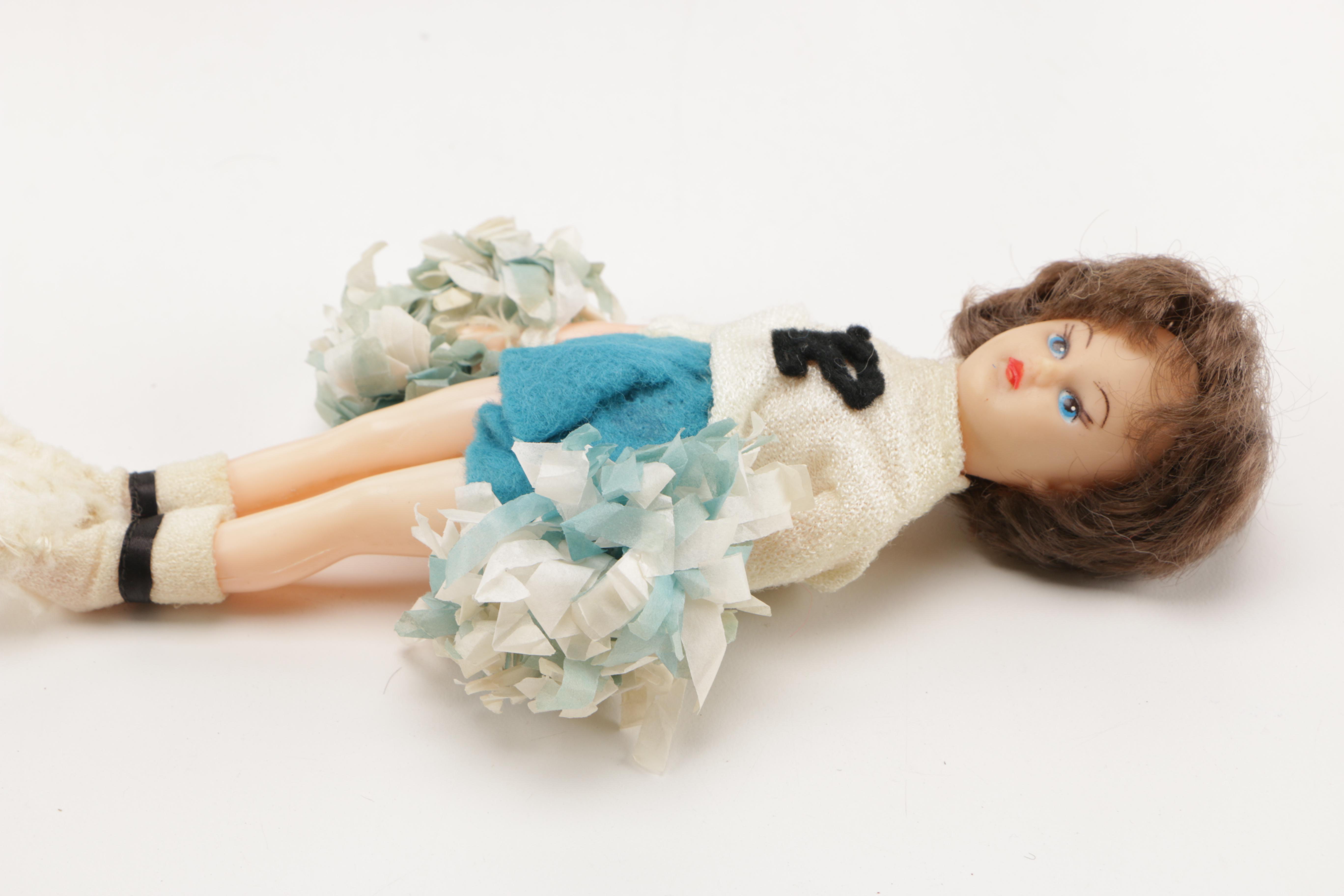 Vintage Dolls With Accessories Including 1967 Tiny Thumbelina