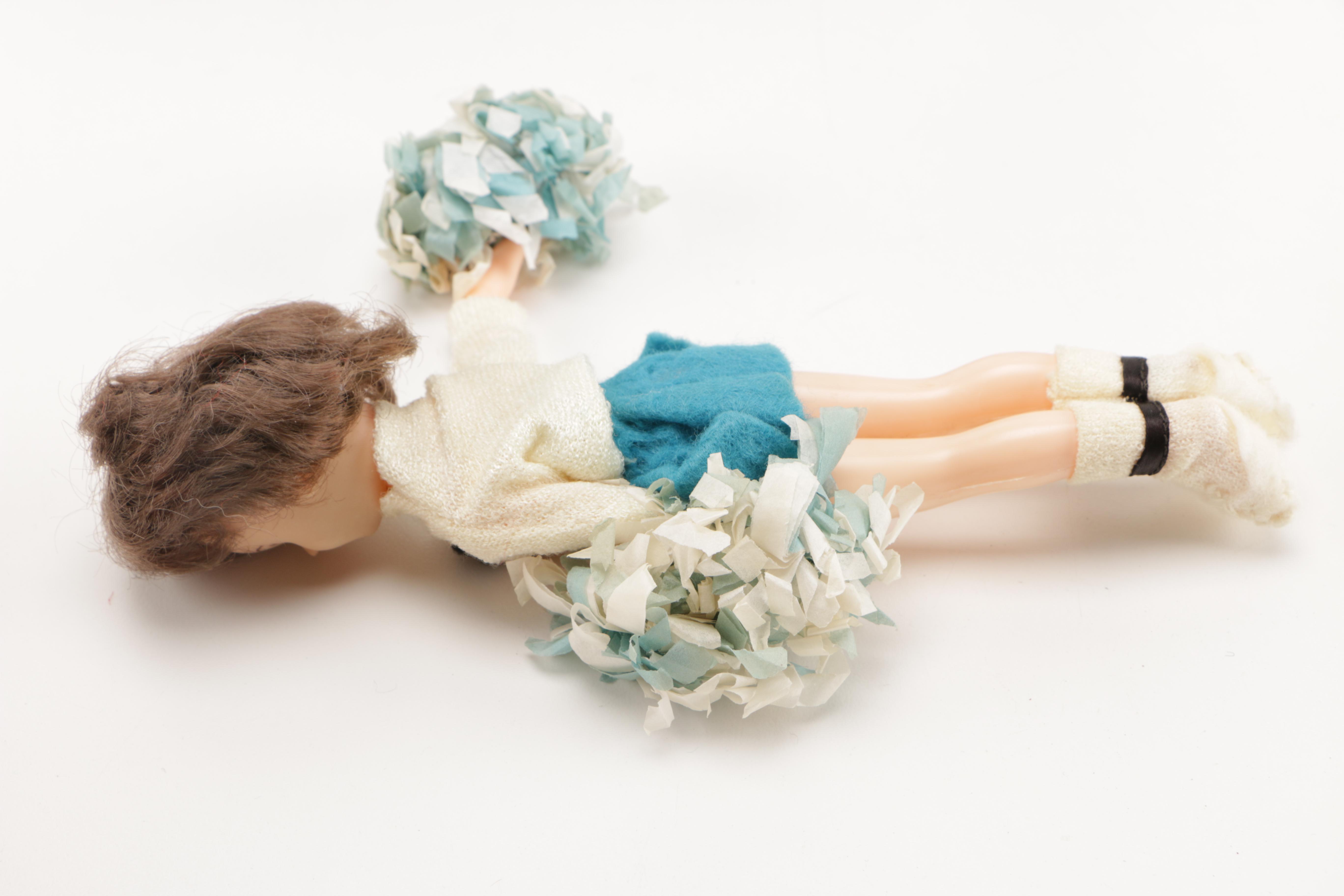 Vintage Dolls With Accessories Including 1967 Tiny Thumbelina