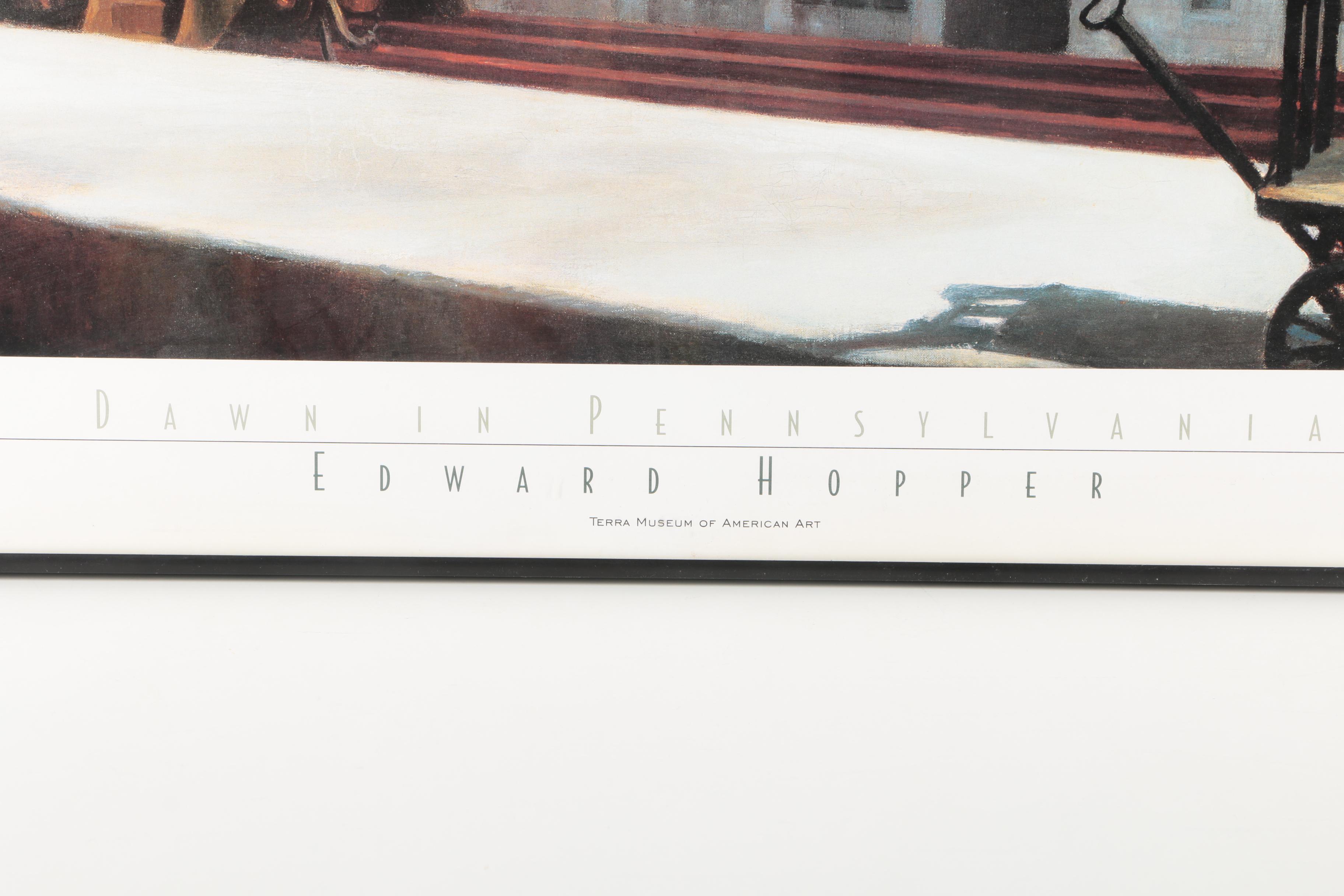 Offset Lithograph Poster After Edward Hopper's "Dawn in Pennsylvania"