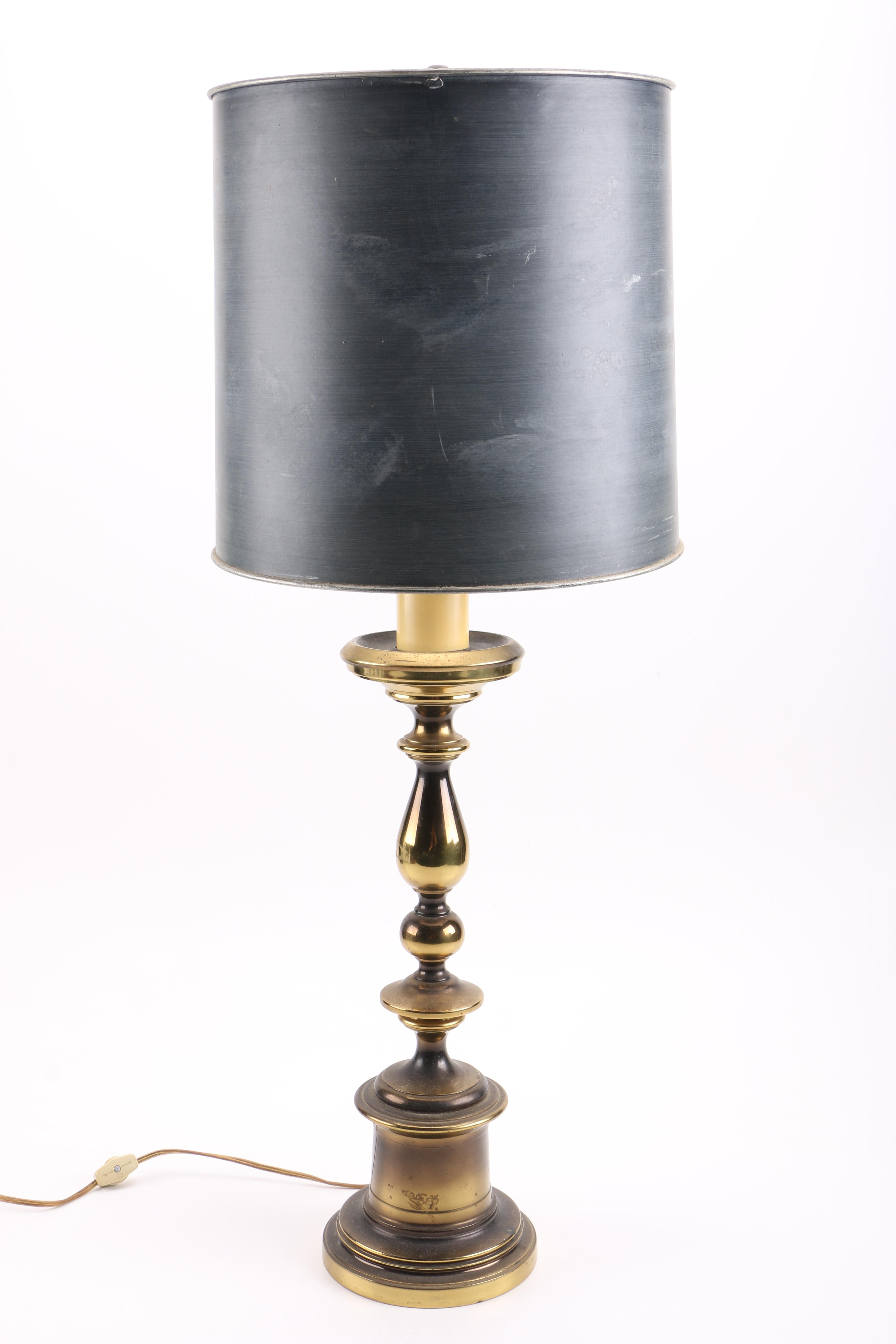 Spindle Brass Table Lamp