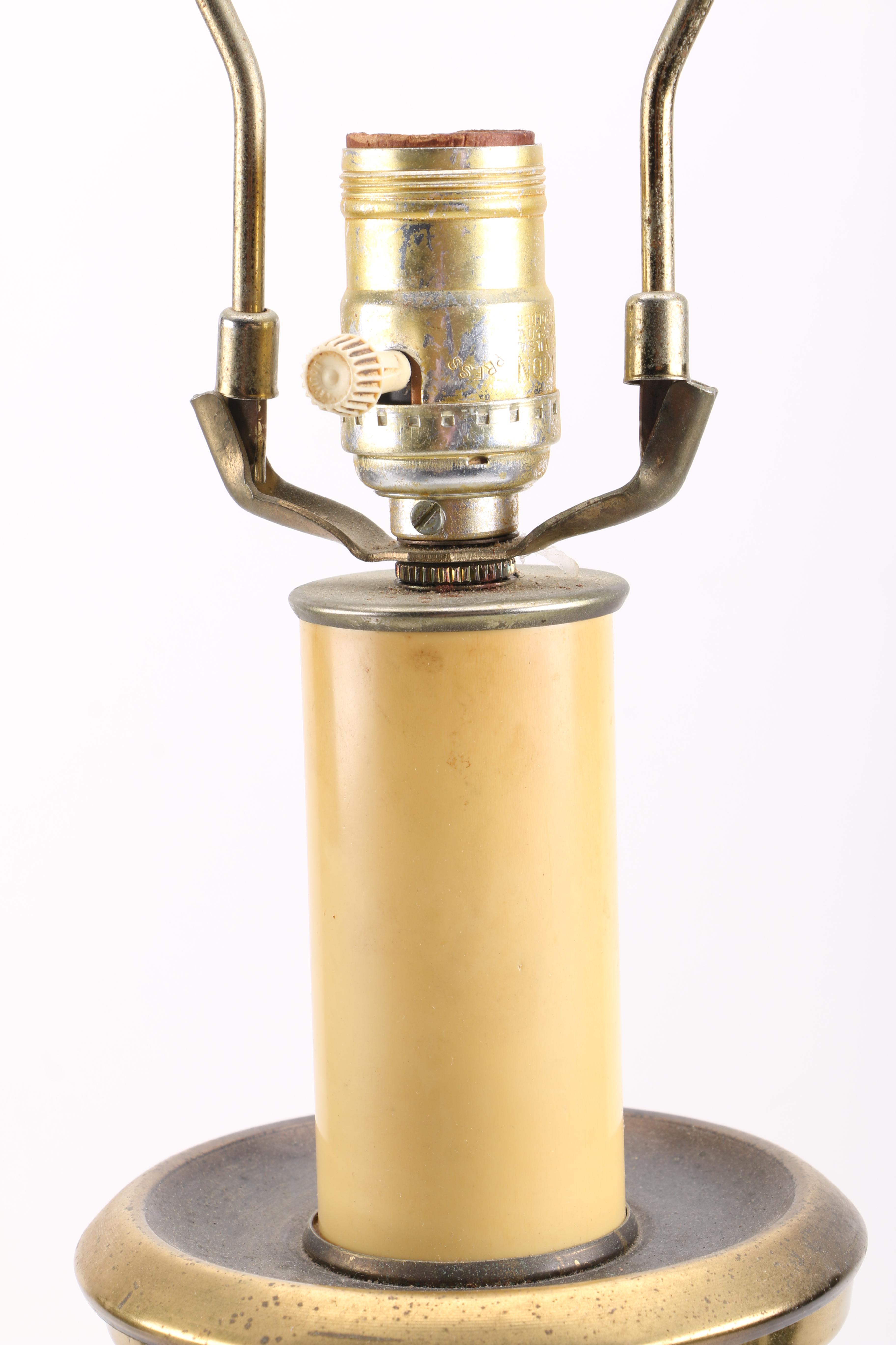 Spindle Brass Table Lamp