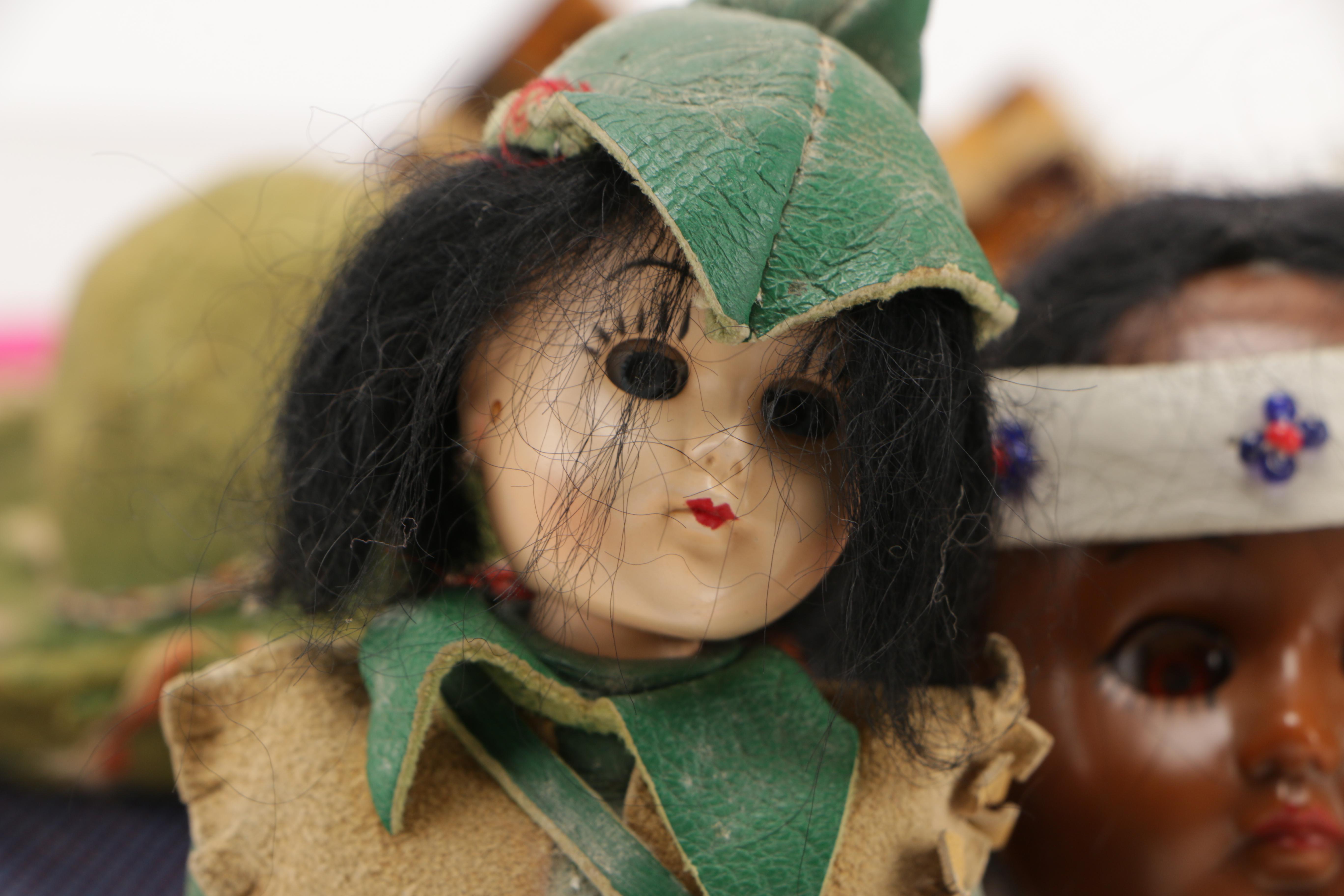 Vintage Dolls With Accessories Including 1967 Tiny Thumbelina