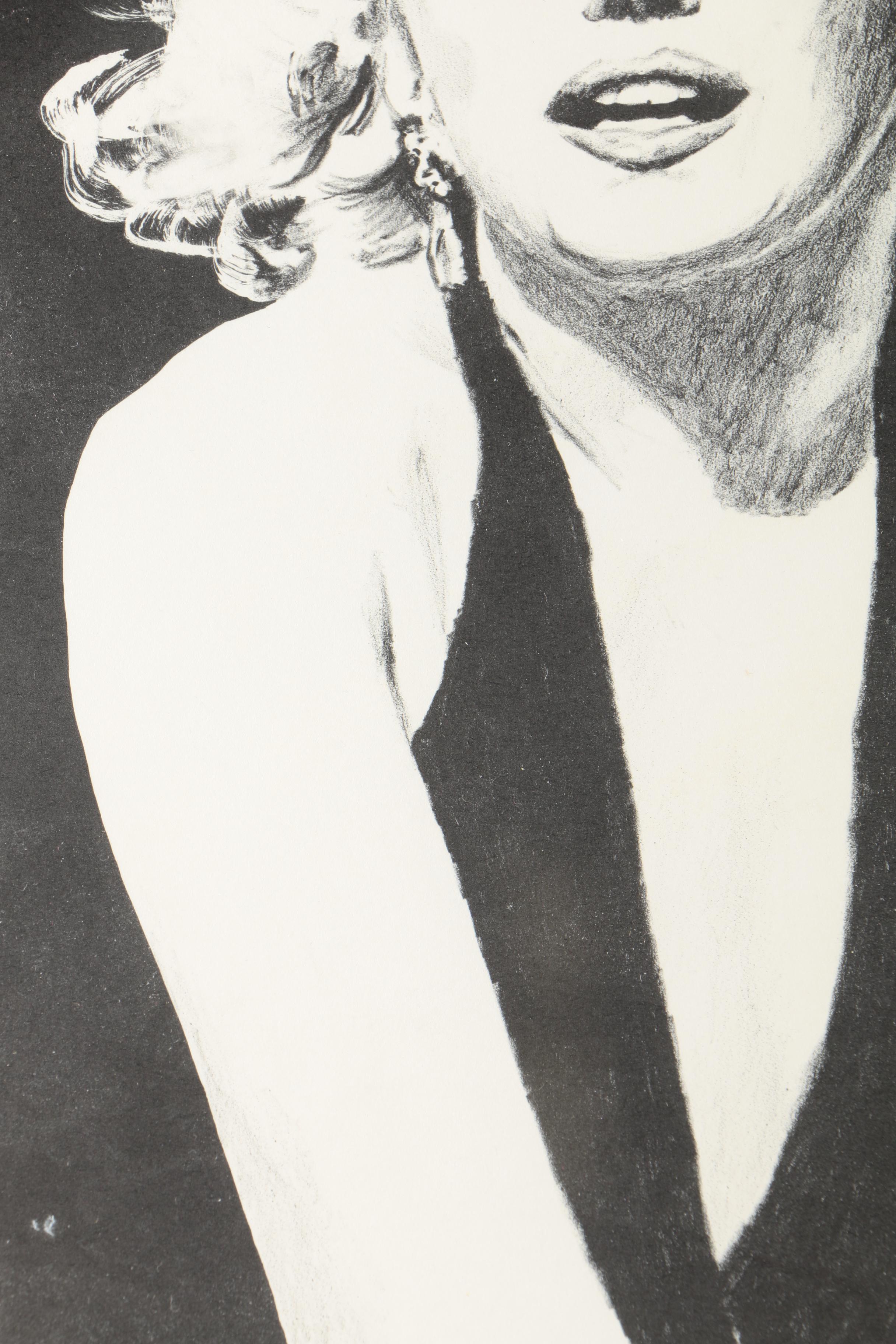 Lanse Limited Edition Lithograph on Paper of Marilyn Monroe