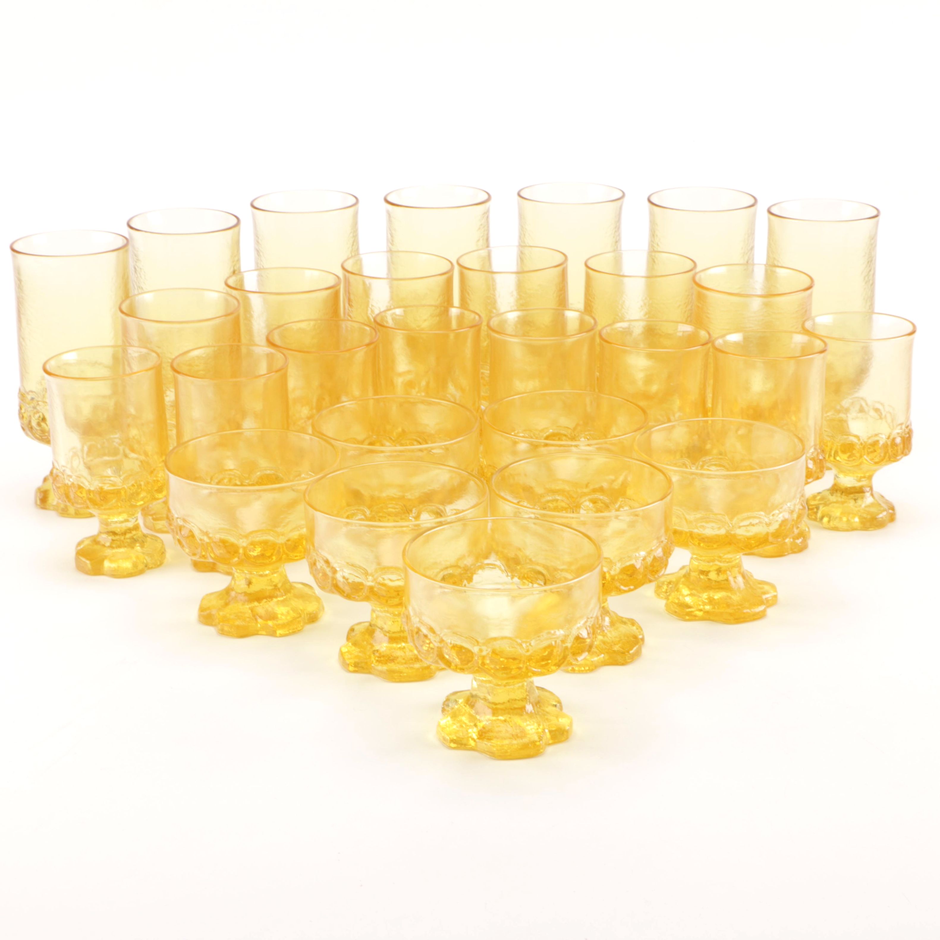 Set of Vintage Franciscan "Madeira Cornsilk" Glassware