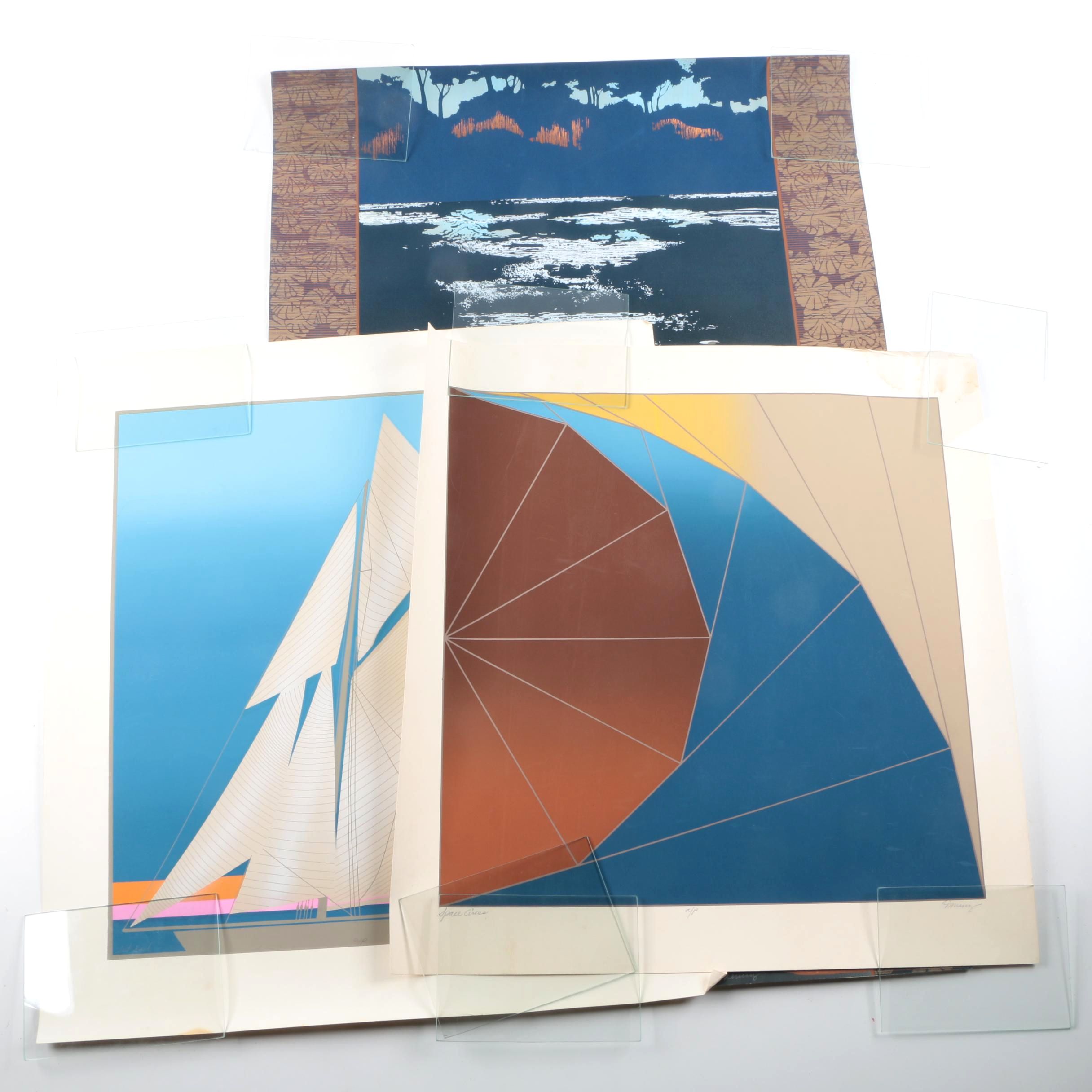 Artist Proof Serigraphs on Paper "Leirion," "Set Sail," and "Space Circus"