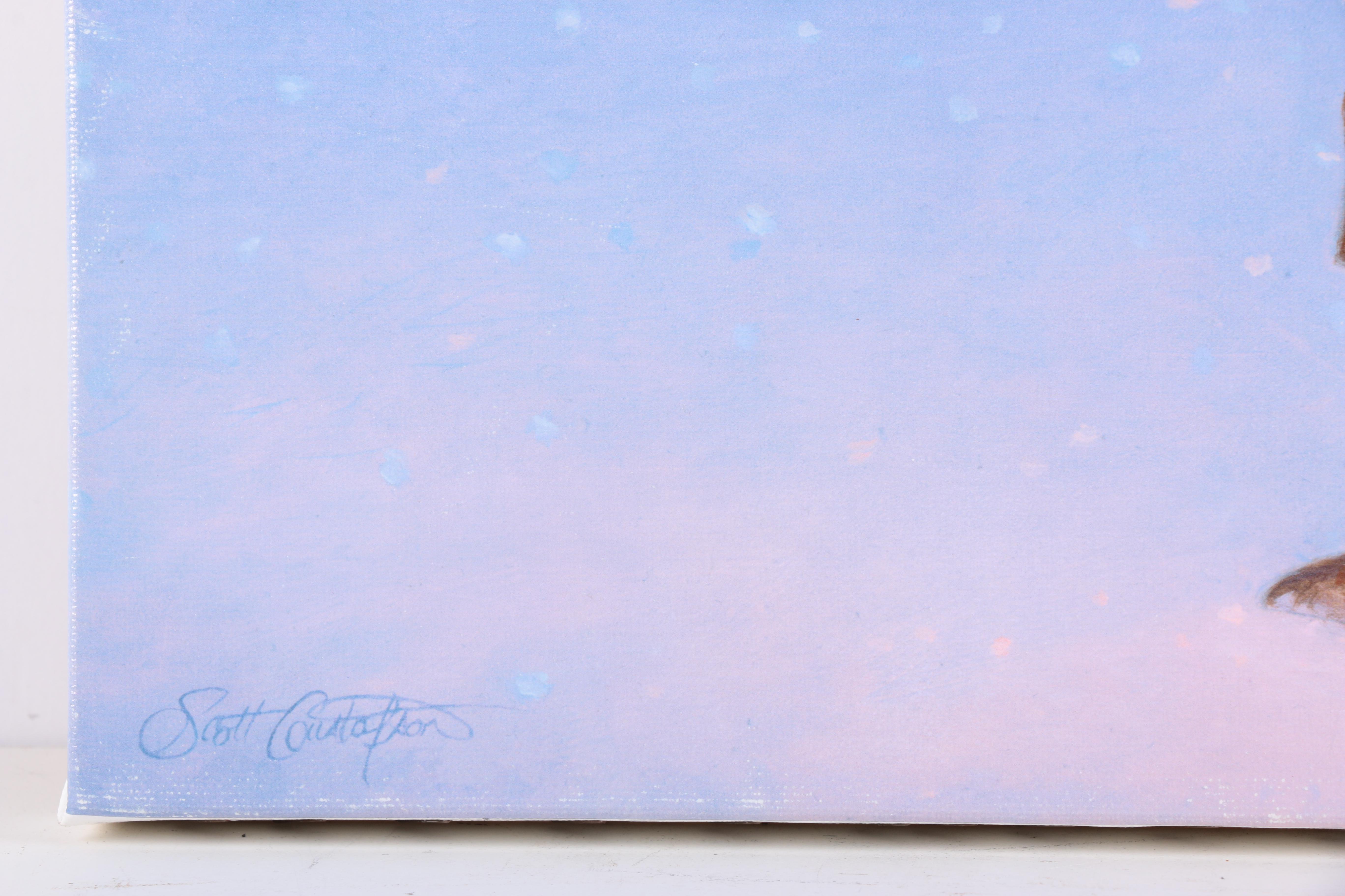 Scott Gustafson Limited Edition Giclee on Canvas "St.Nick" and "Santa With Reindeer"