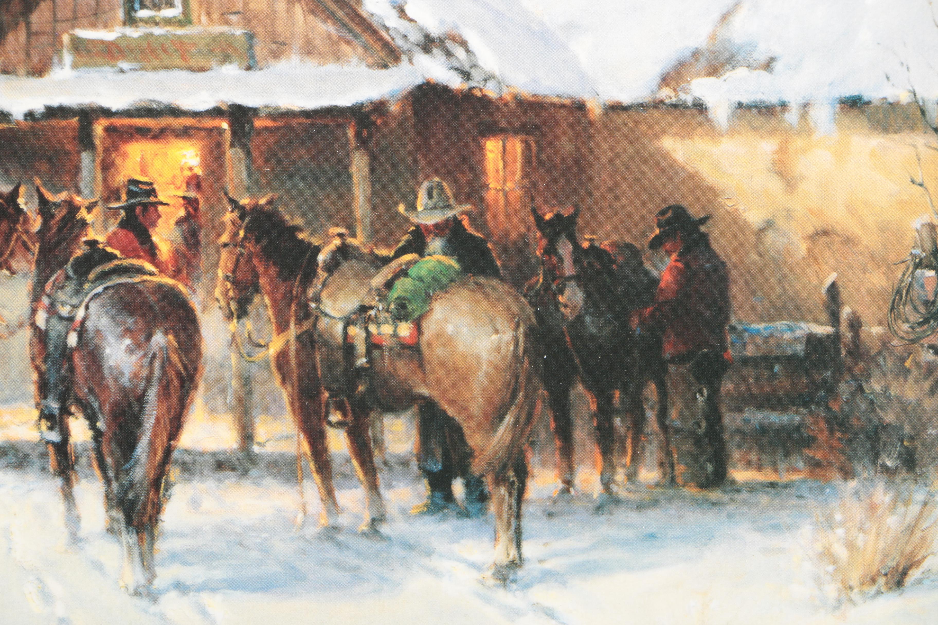 G. Harvey Offset Lithographs After Paintings Featuring Limited Edition "Cowboy Country Club"