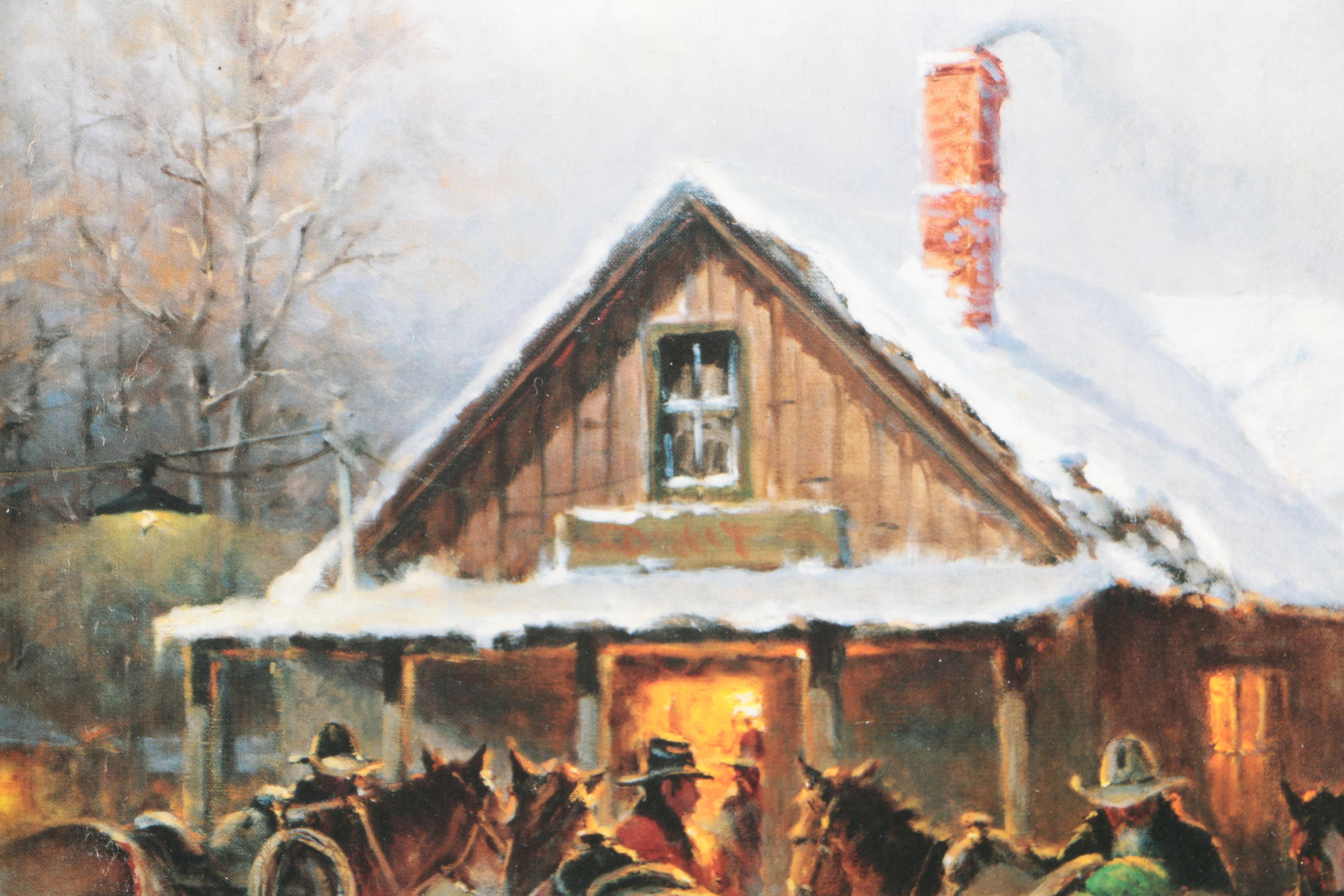 G. Harvey Offset Lithographs After Paintings Featuring Limited Edition "Cowboy Country Club"