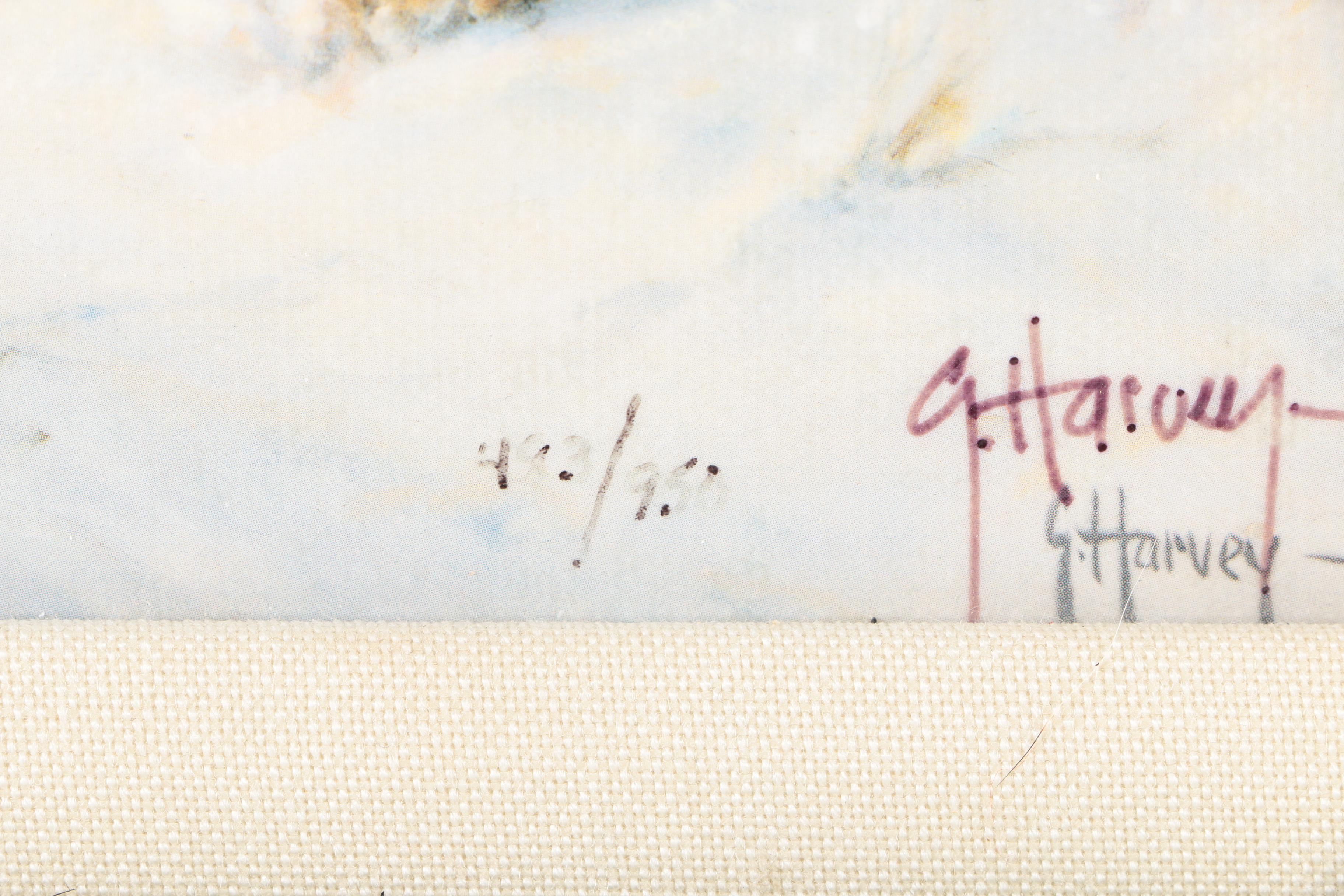 G. Harvey Offset Lithographs After Paintings Featuring Limited Edition "Cowboy Country Club"