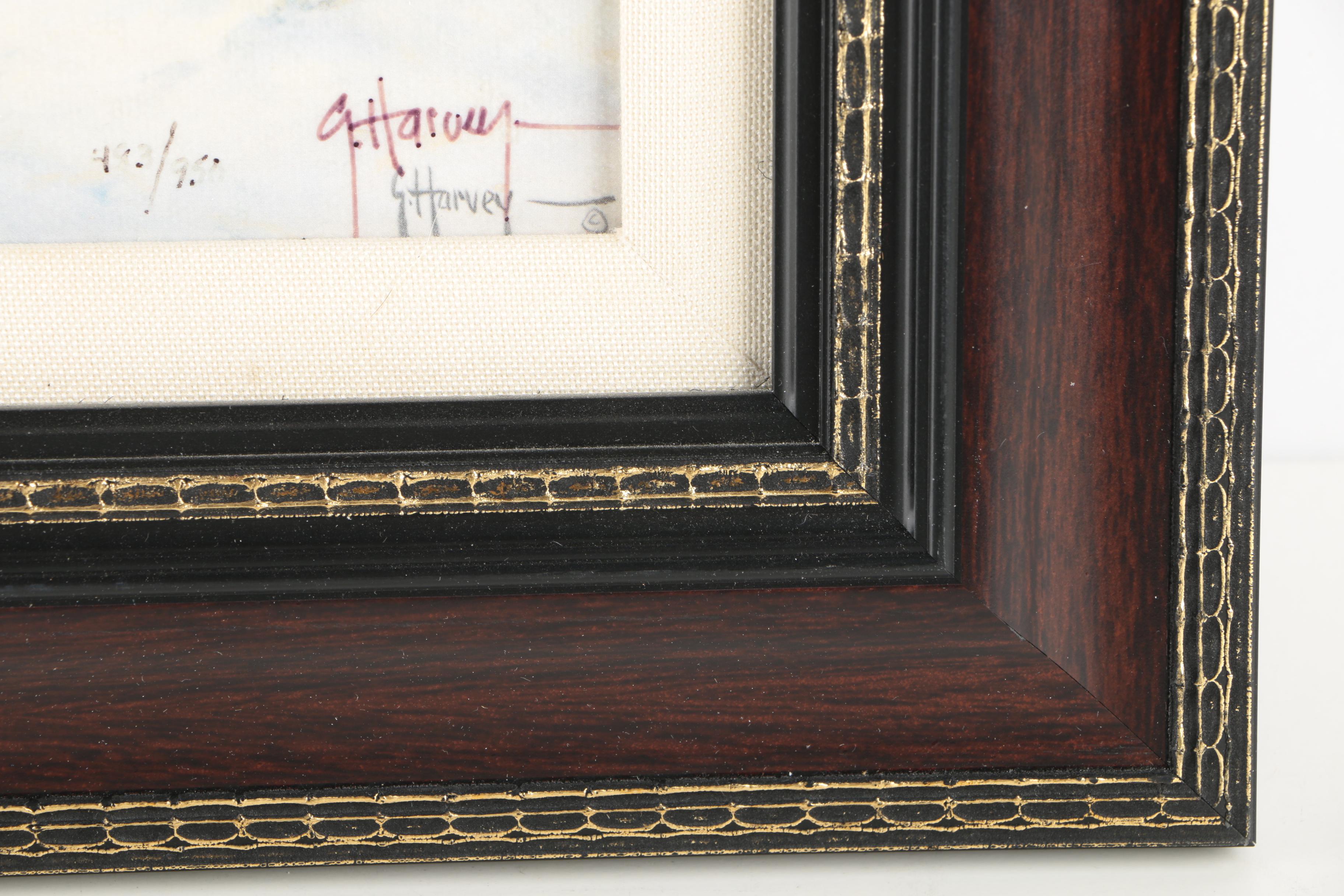 G. Harvey Offset Lithographs After Paintings Featuring Limited Edition "Cowboy Country Club"