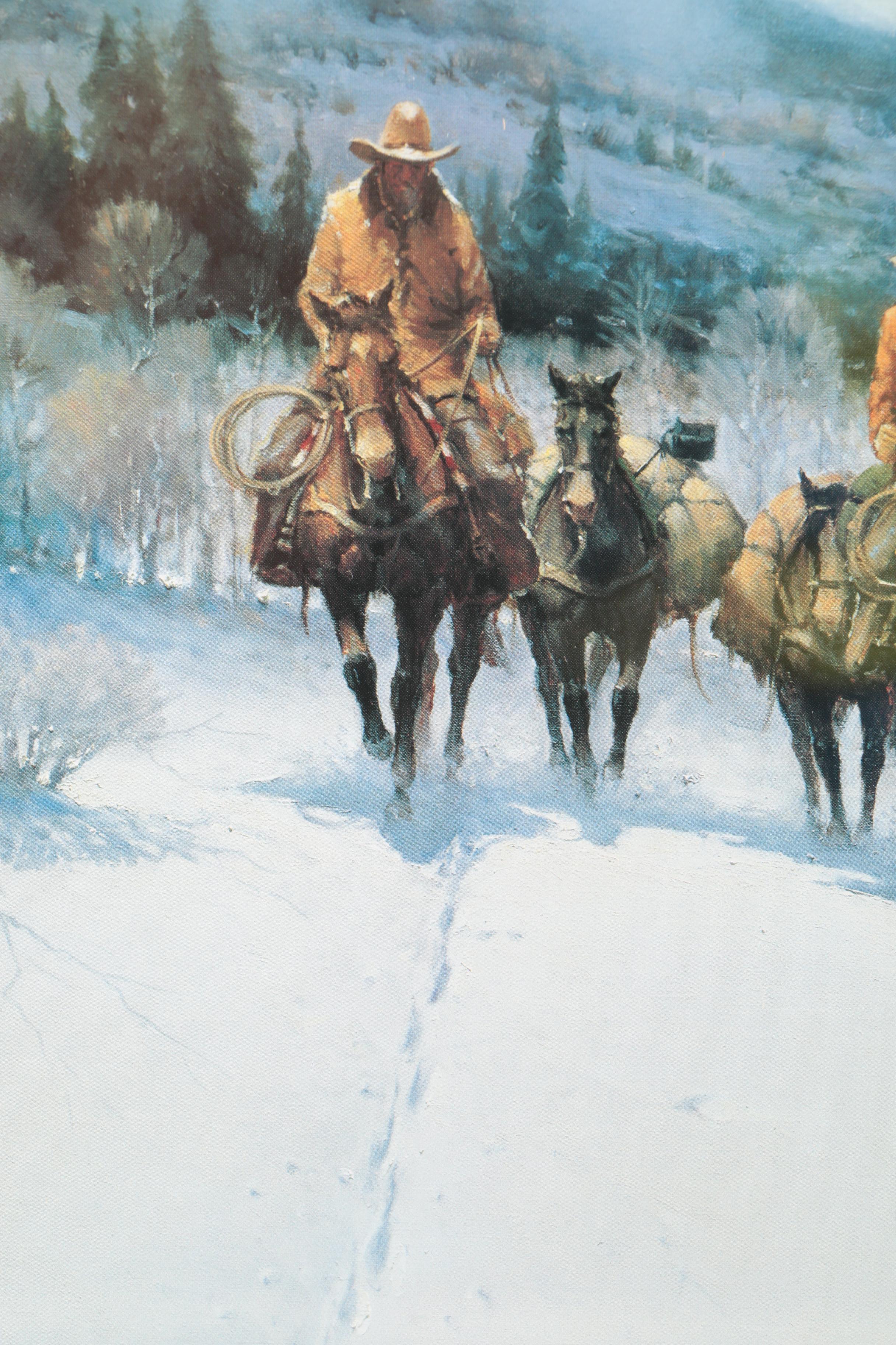 G. Harvey Offset Lithographs After Paintings Featuring Limited Edition "Cowboy Country Club"