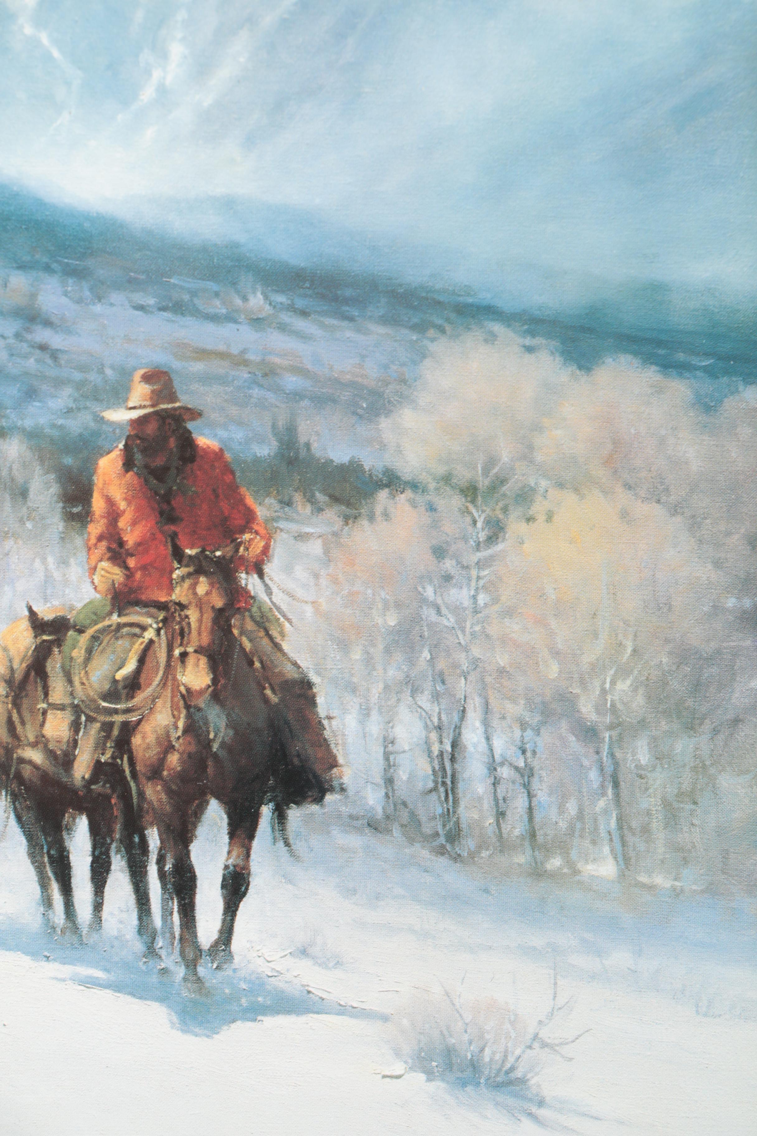 G. Harvey Offset Lithographs After Paintings Featuring Limited Edition "Cowboy Country Club"