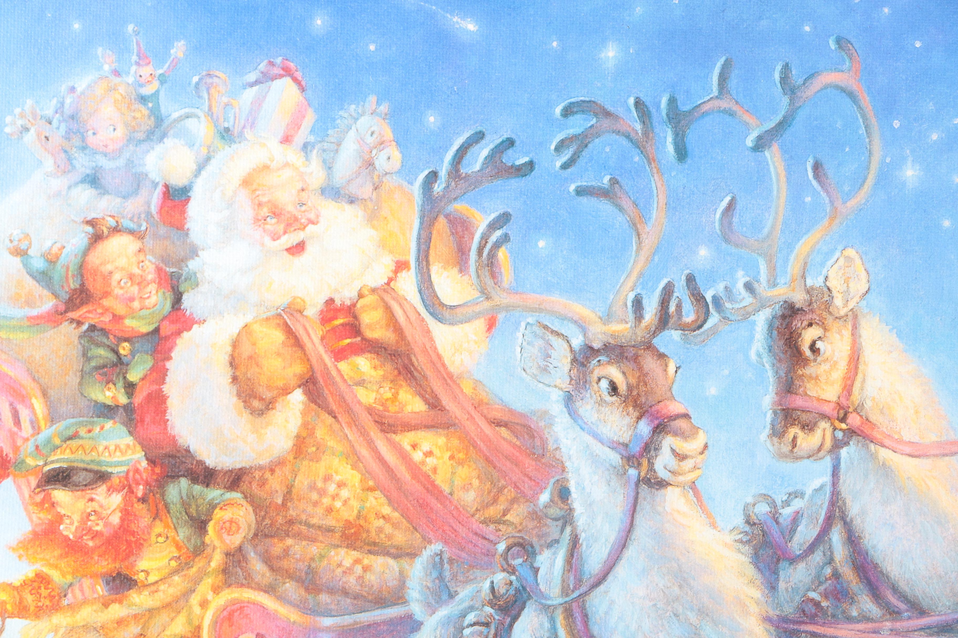 Limited Edition Giclee on Canvas After Scott Gustafson "Up, Up, and Away!"