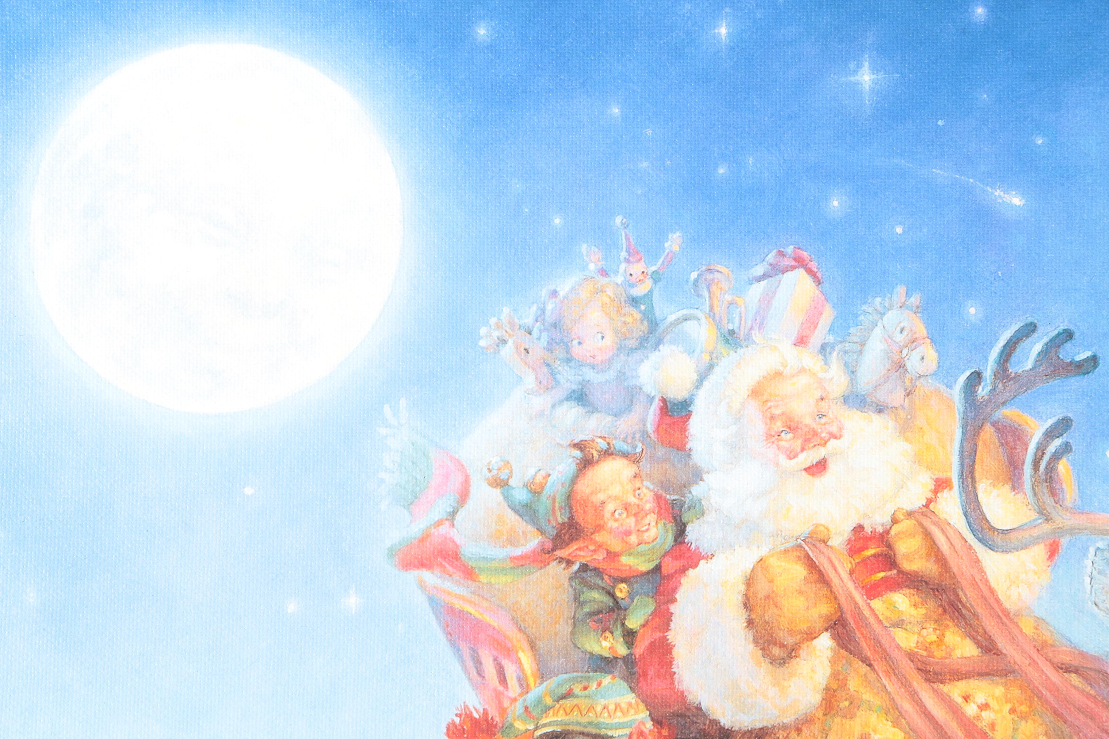 Limited Edition Giclee on Canvas After Scott Gustafson "Up, Up, and Away!"