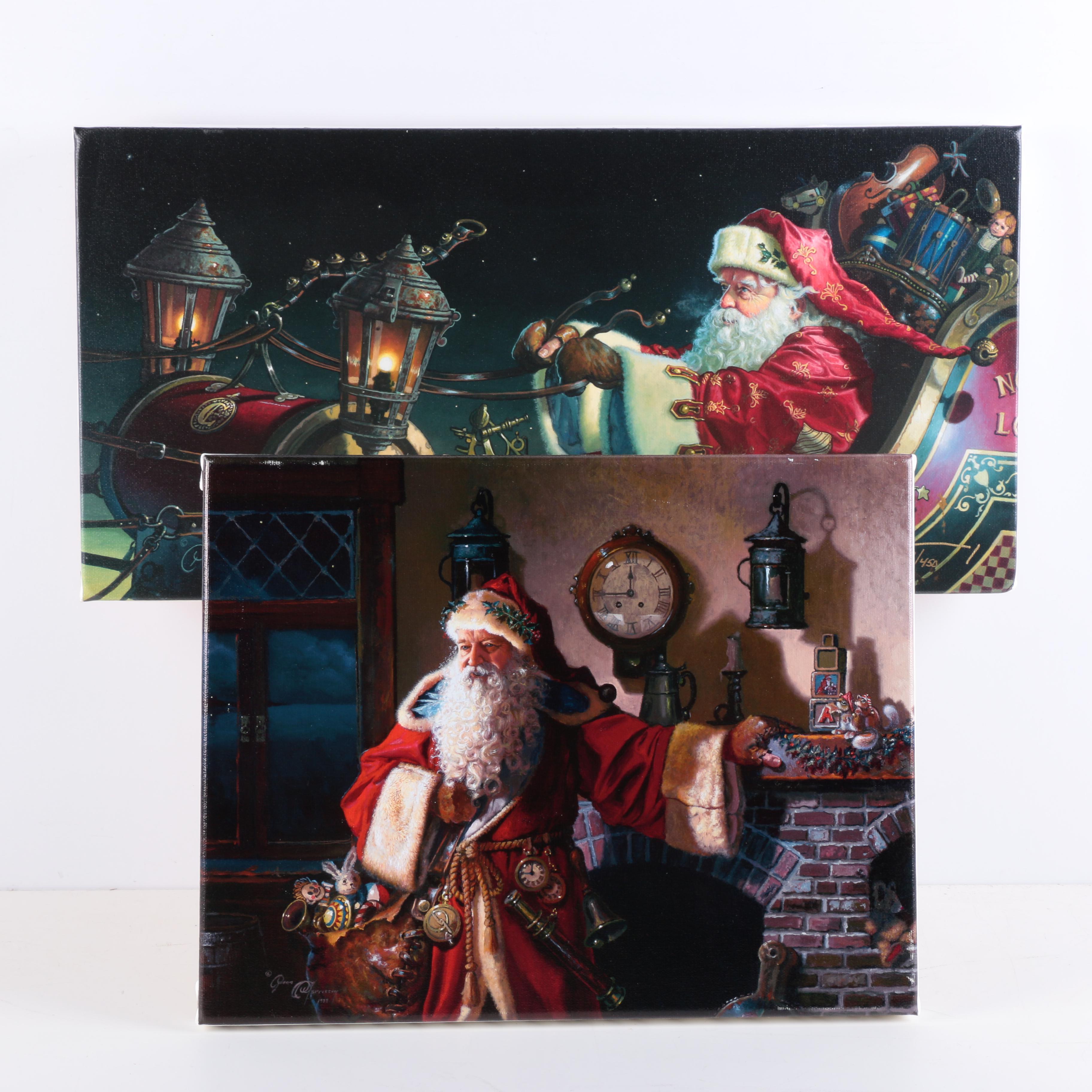 Dean Morrissey Giclees on Canvas "Father Christmas" and  "Father Christmas: The Sleigh Ride"