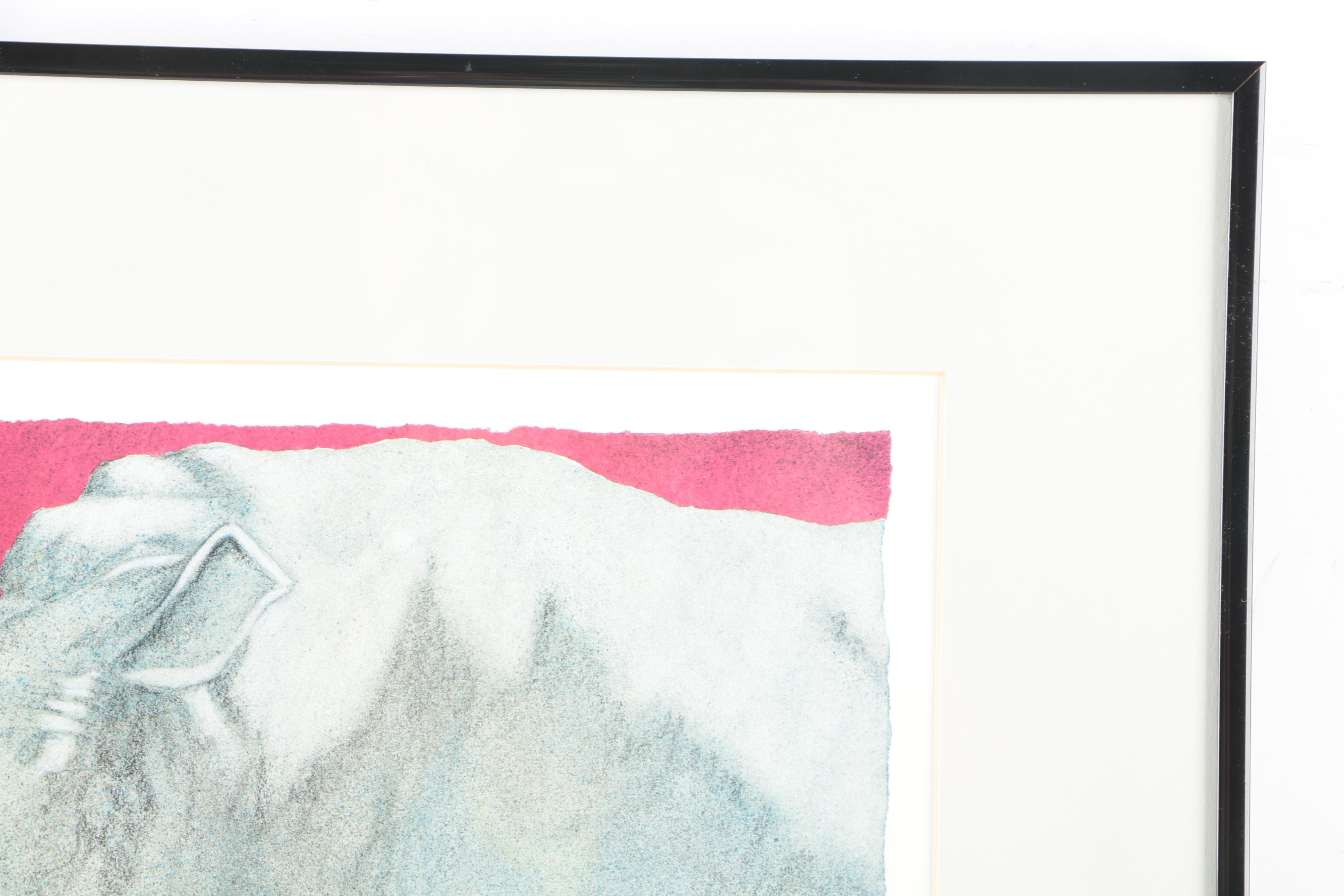 Will Bullas Offset Lithograph "Wine-oceros"