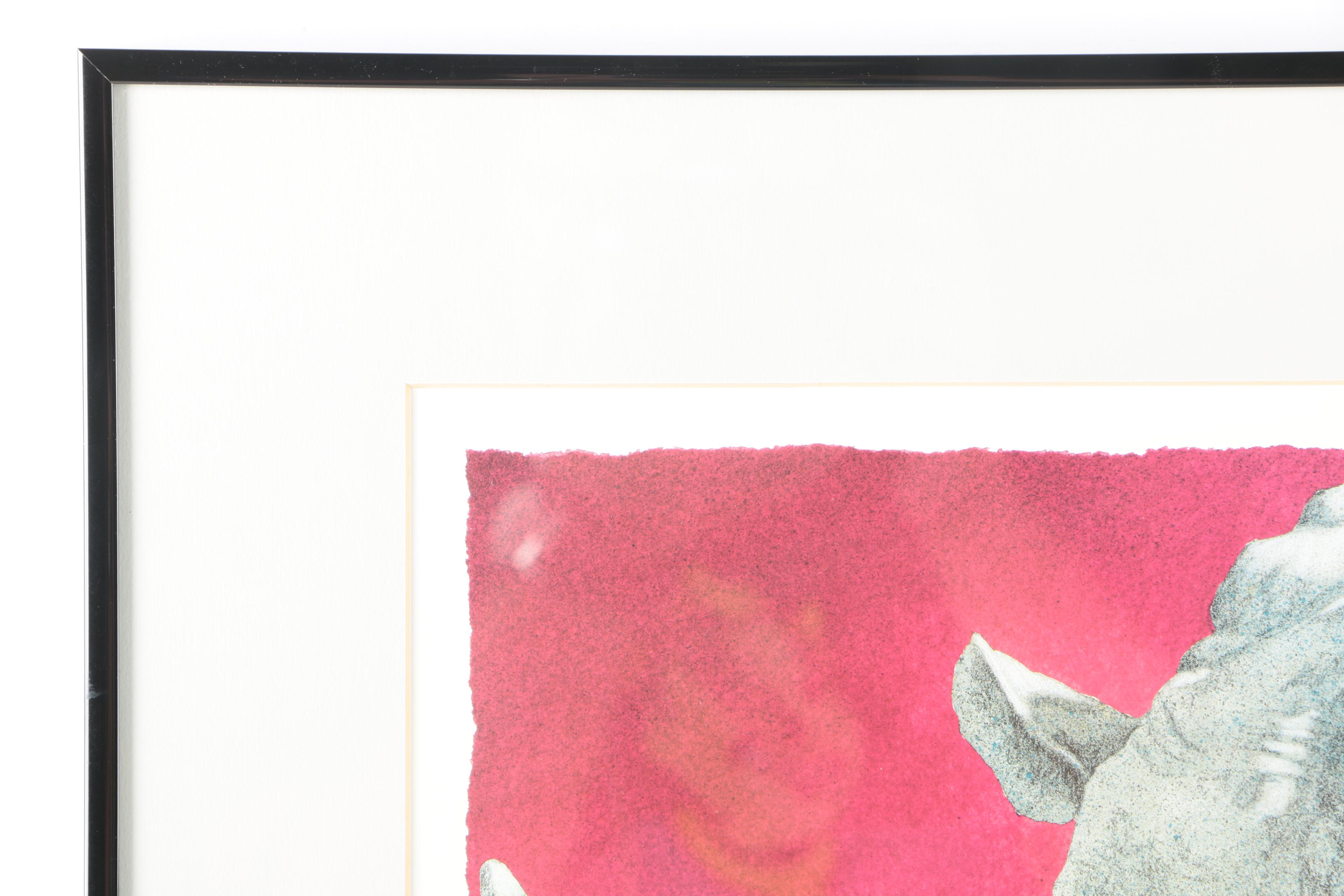 Will Bullas Offset Lithograph "Wine-oceros"