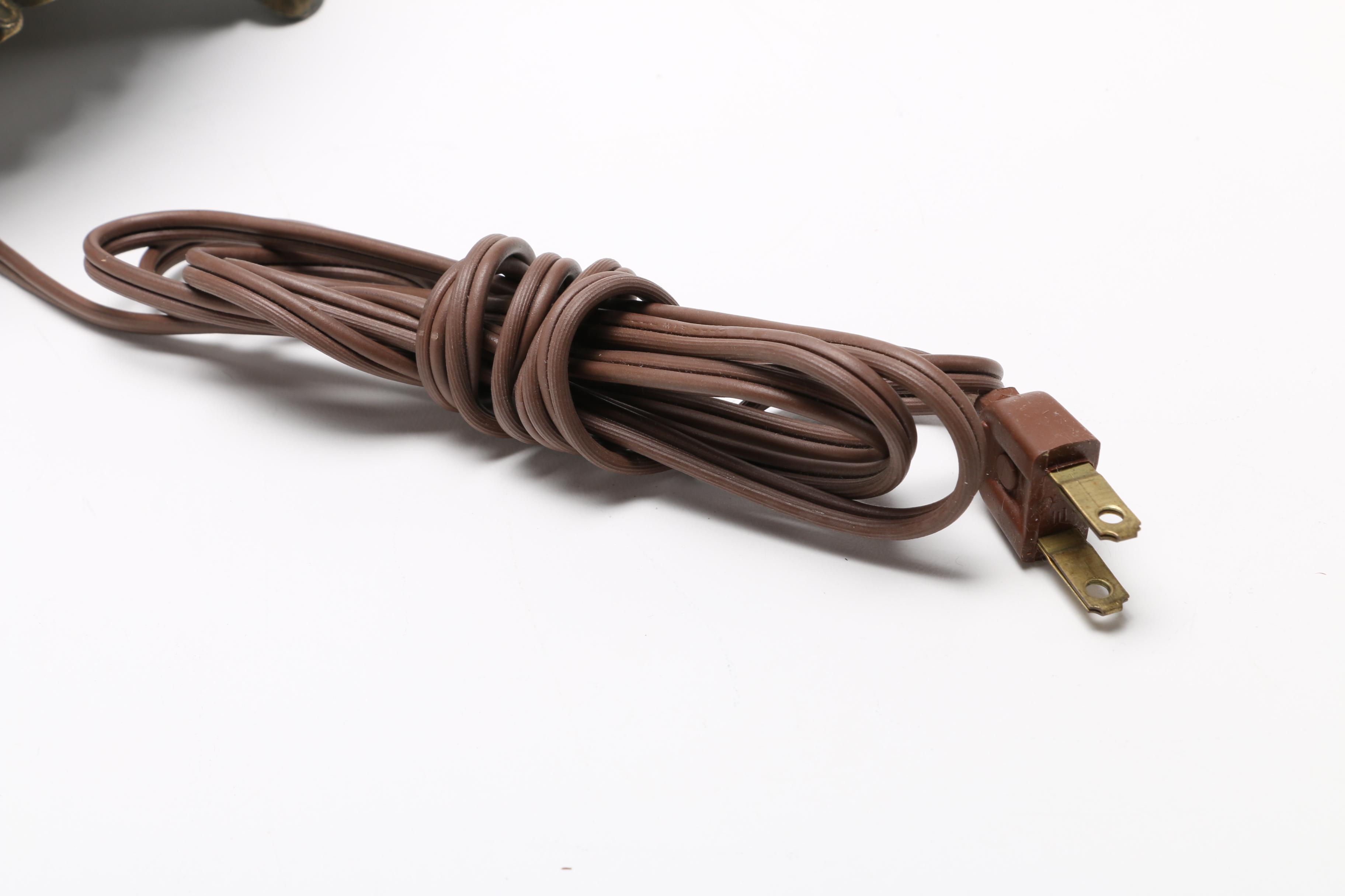 Blue Rose Glass Hurricane Lamp