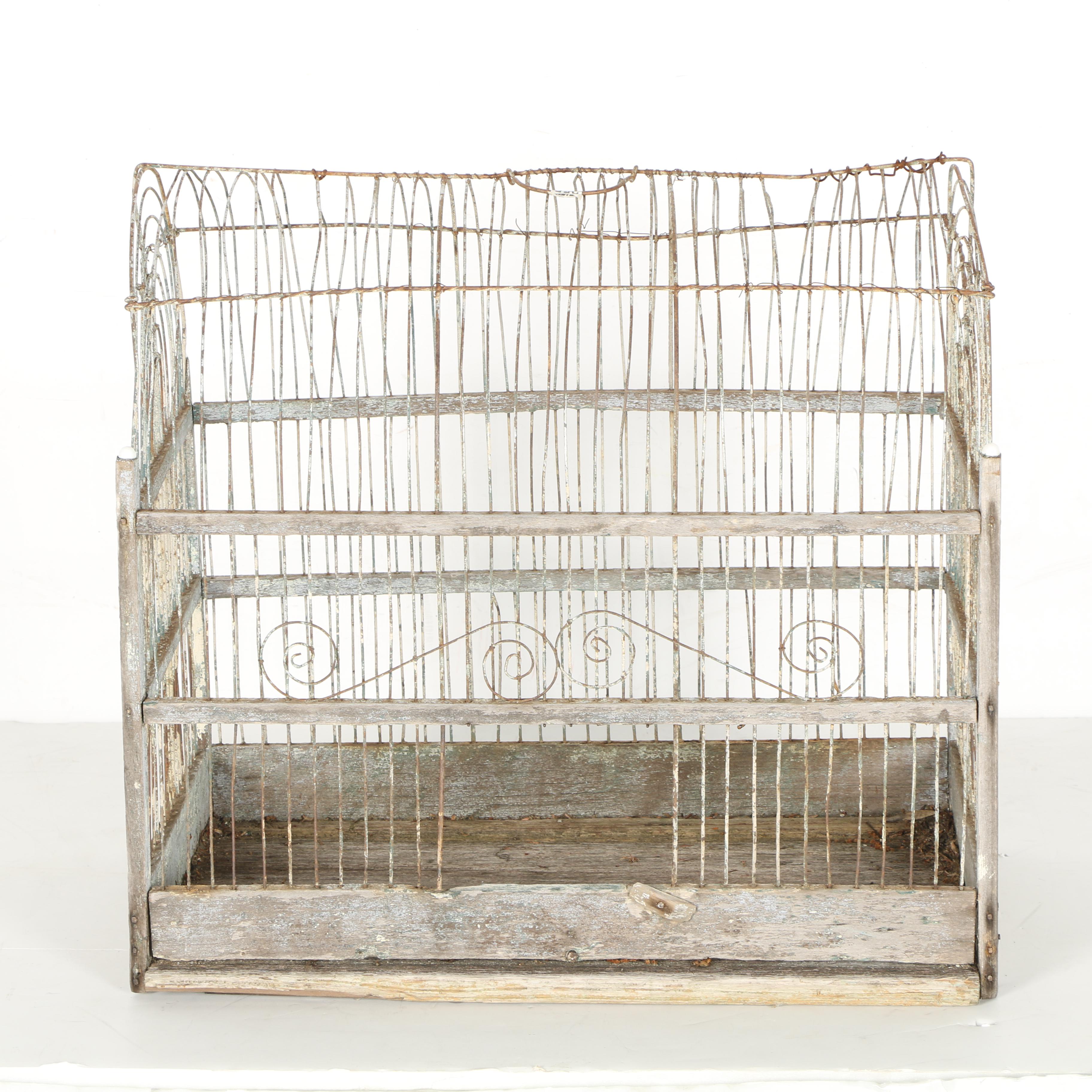 Vintage Metal Bird Cage