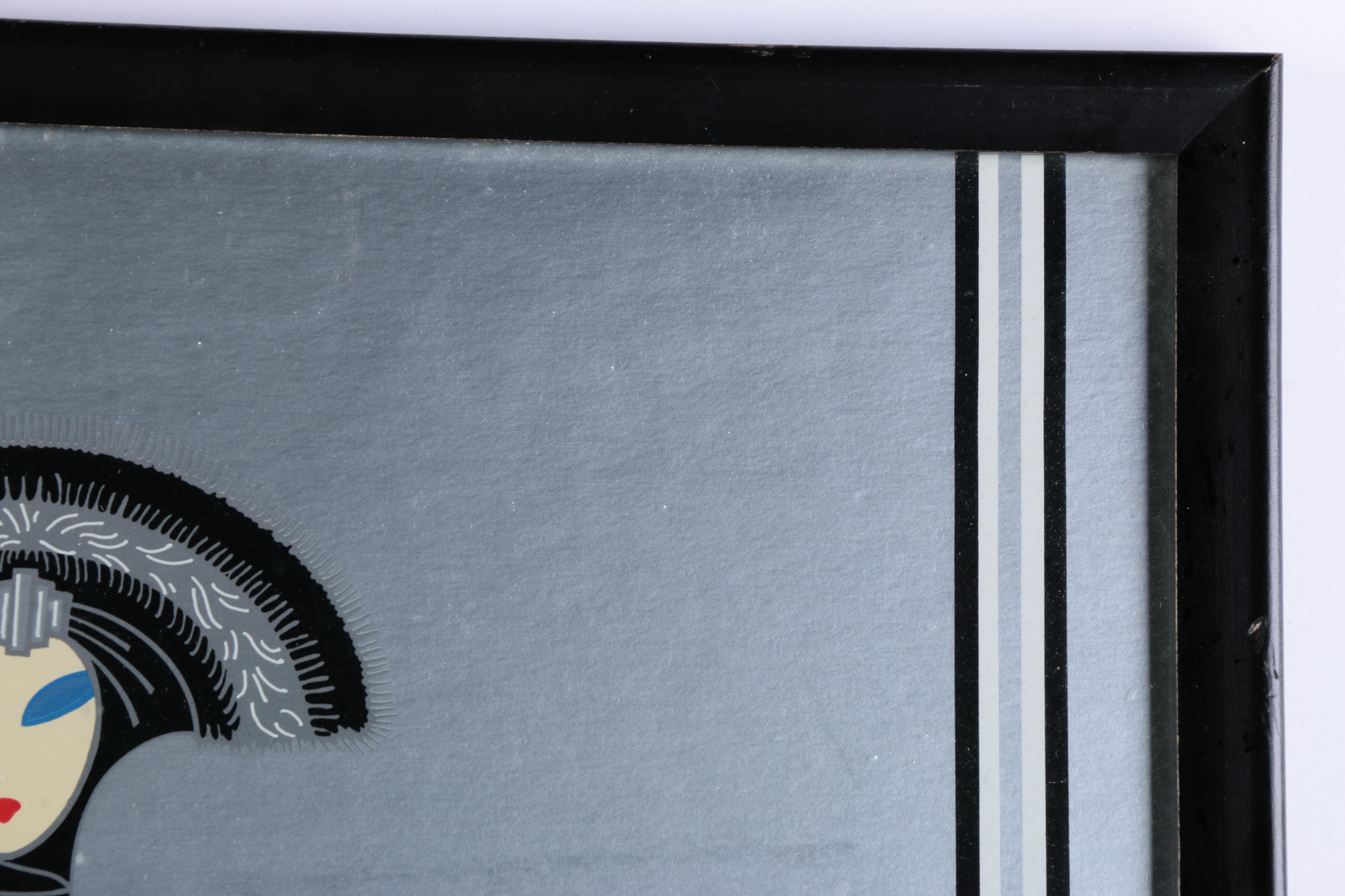 Erté Foiled Serigraph Poster "Symphony in Black"