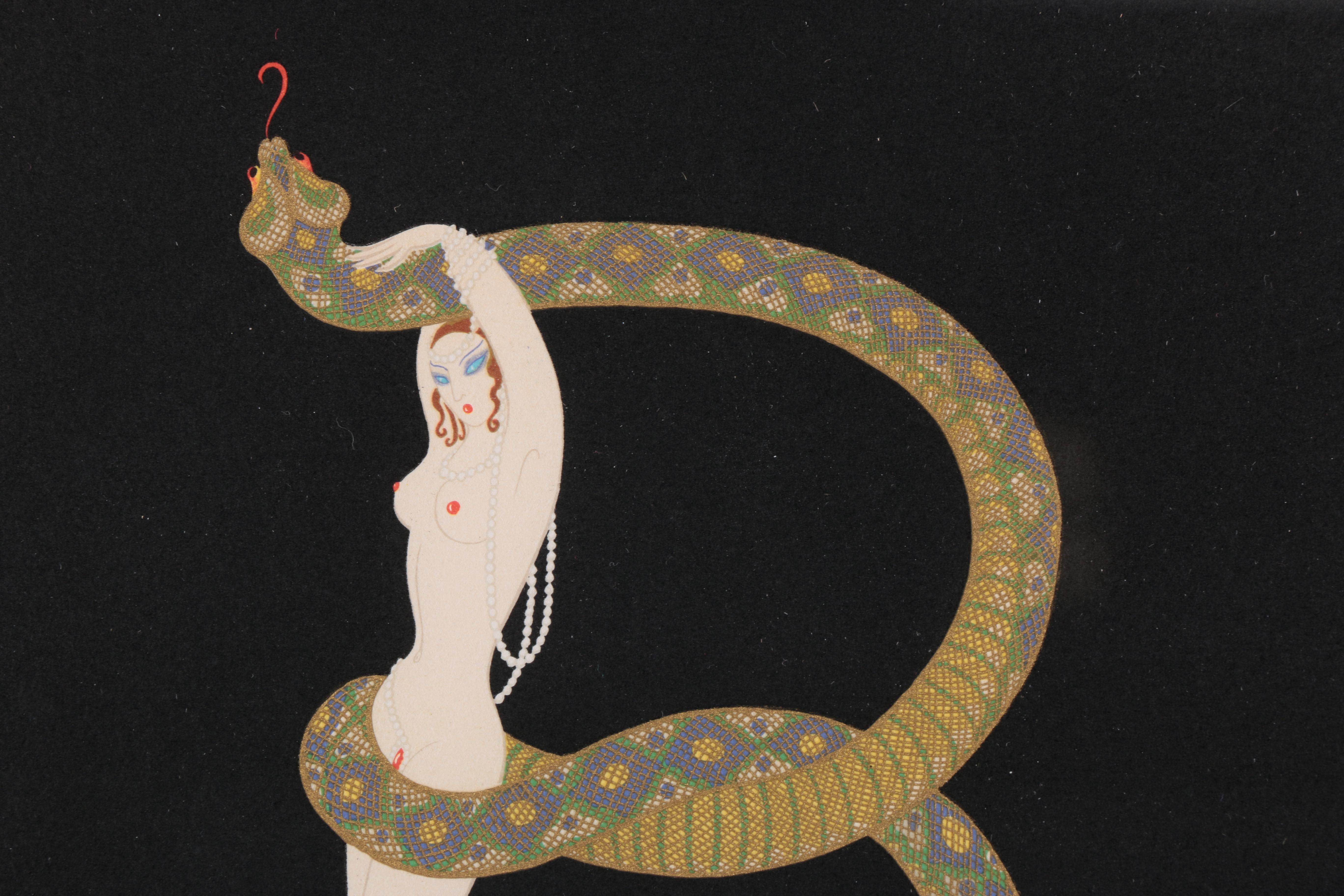 Erté Artist Proof Print on Paper "Alphabet Letter B"