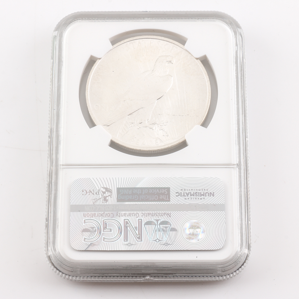 1922, 1923, and 1925 Peace Dollar Encapsulated and Graded MS 63 by NGC