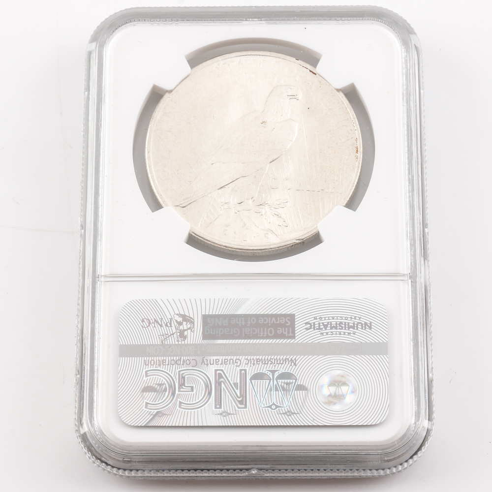 1922, 1923, and 1925 Peace Dollar Encapsulated and Graded MS 63 by NGC