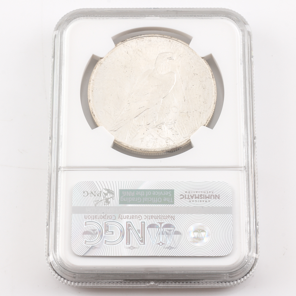 1922, 1923, and 1925 Peace Dollar Encapsulated and Graded MS 63 by NGC