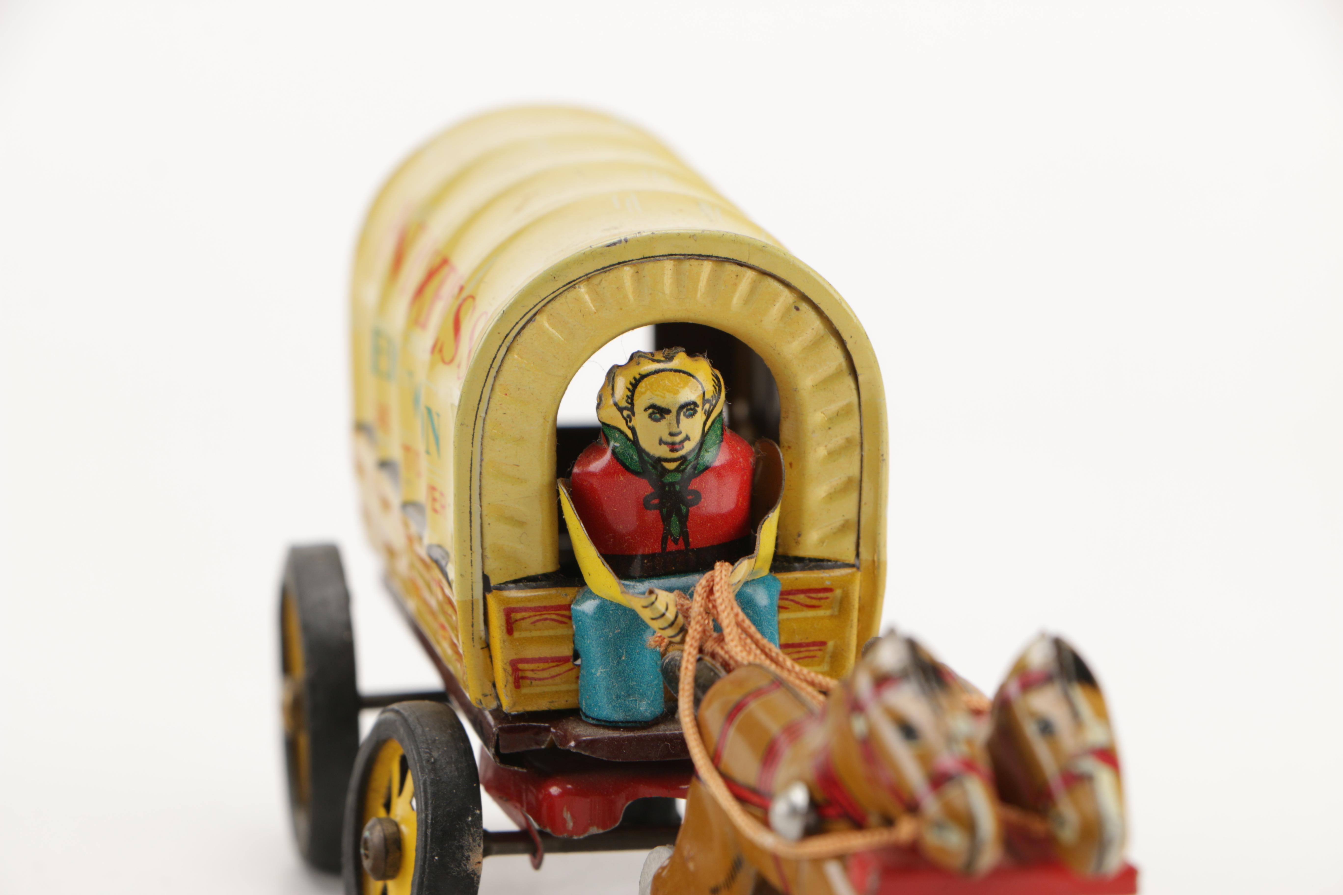 Vintage Japanese-Made Metal Friction Toys Including Linemar