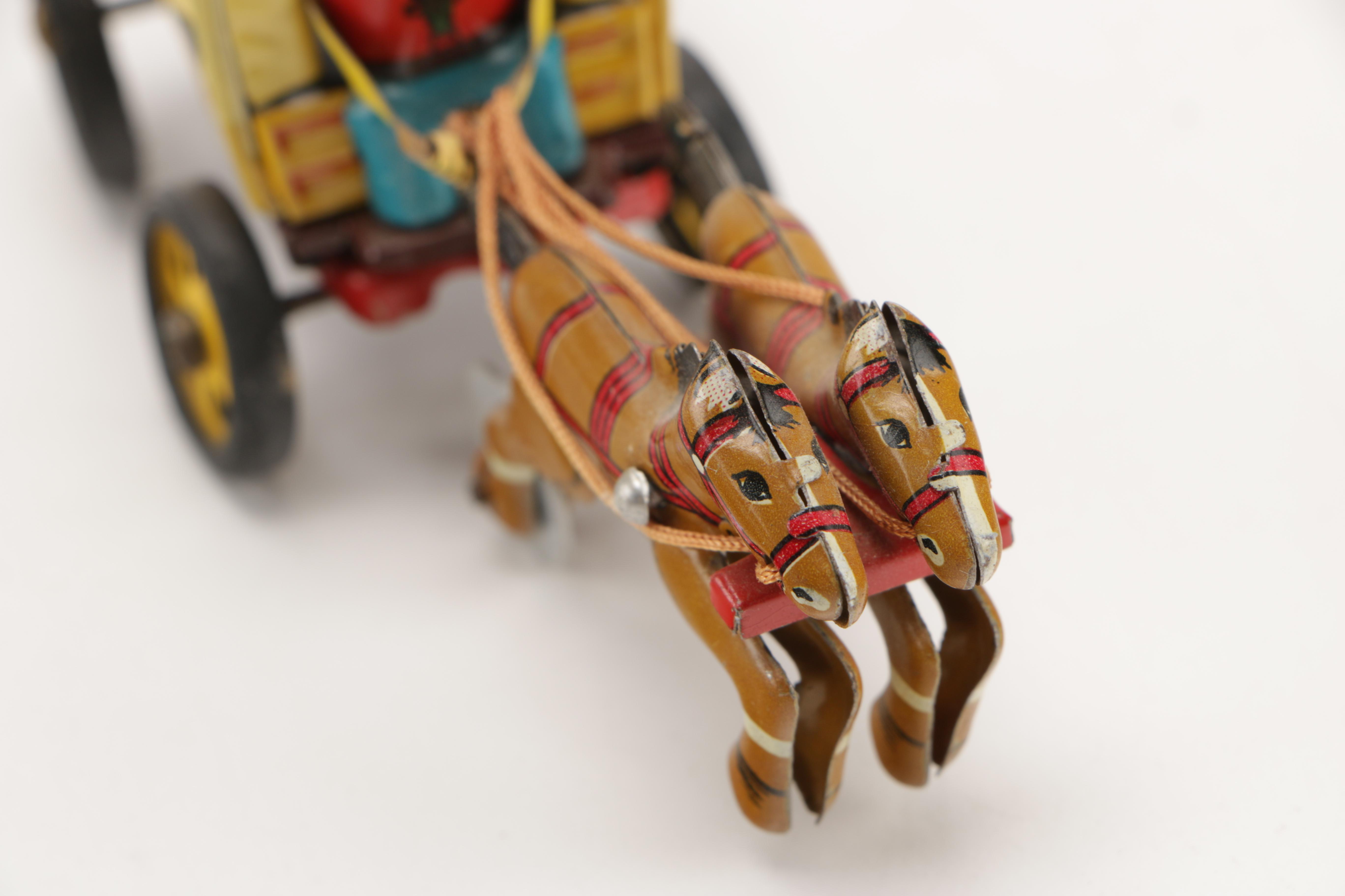 Vintage Japanese-Made Metal Friction Toys Including Linemar