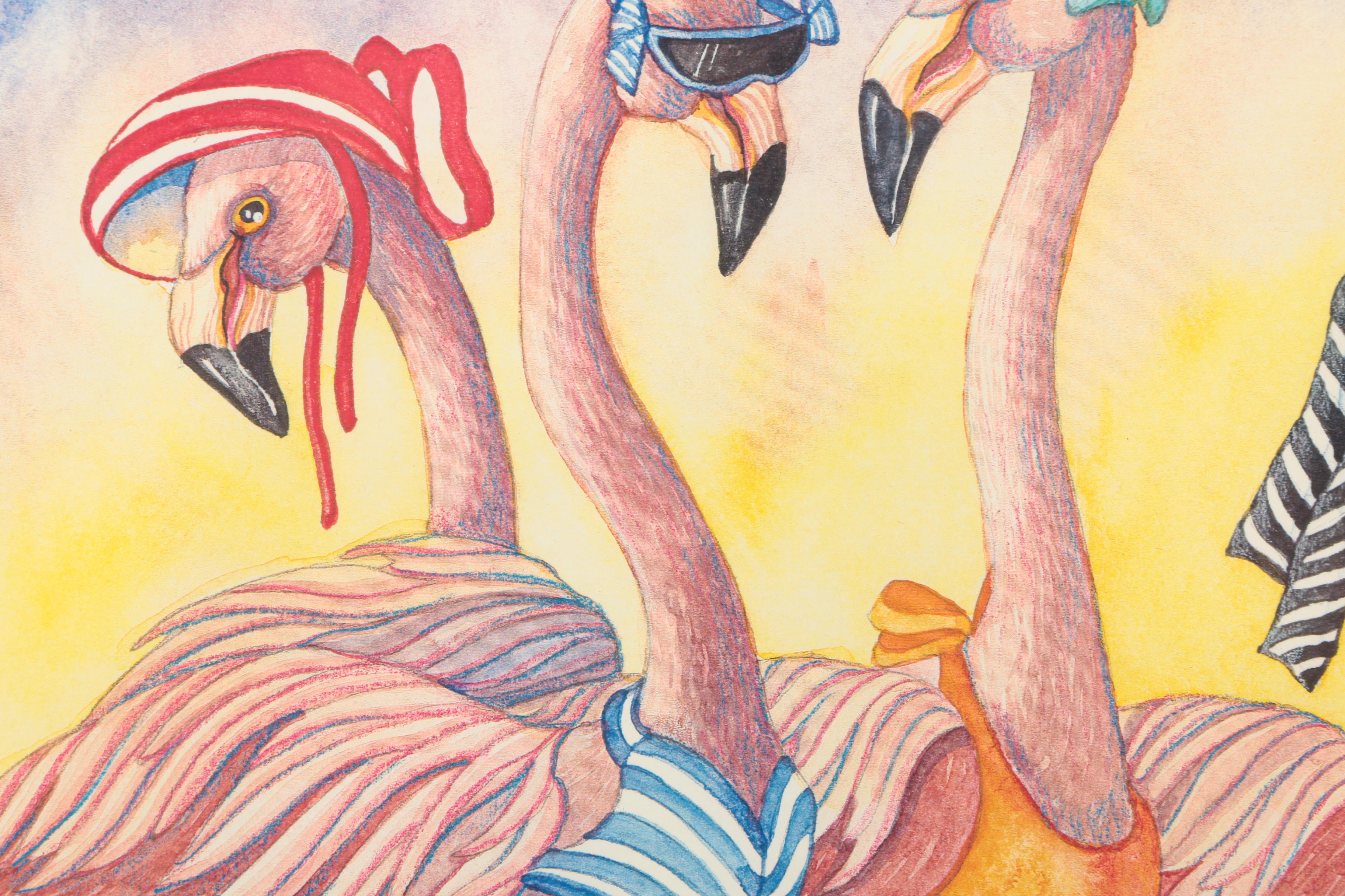 Elizabeth M. Corsa Lithograph on Paper "Girls of Summer"