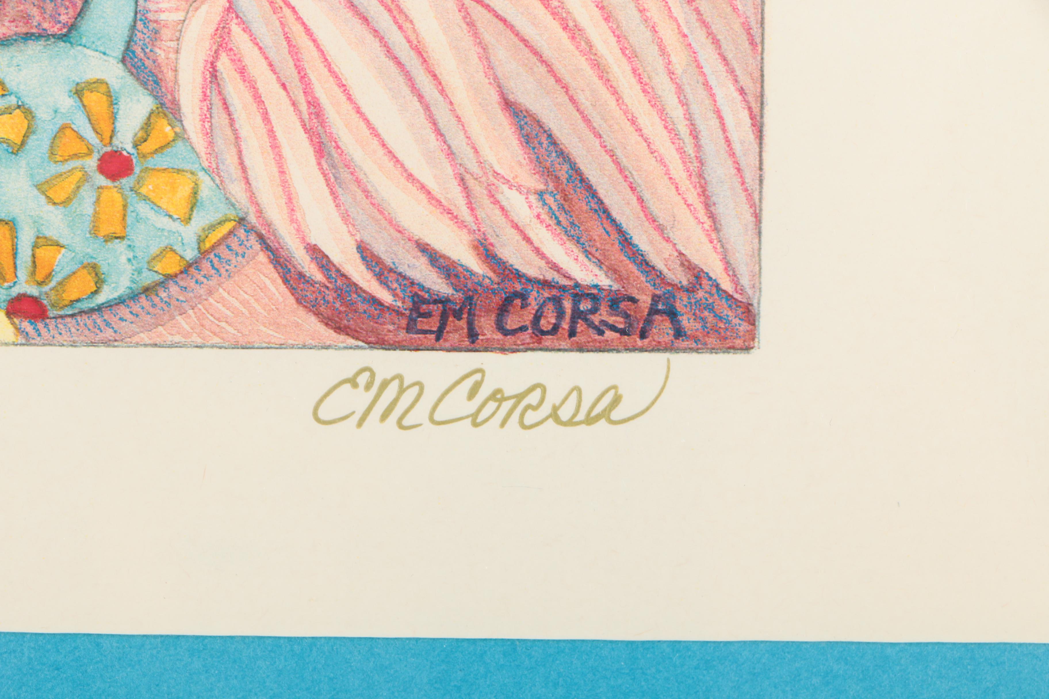 Elizabeth M. Corsa Lithograph on Paper "Girls of Summer"