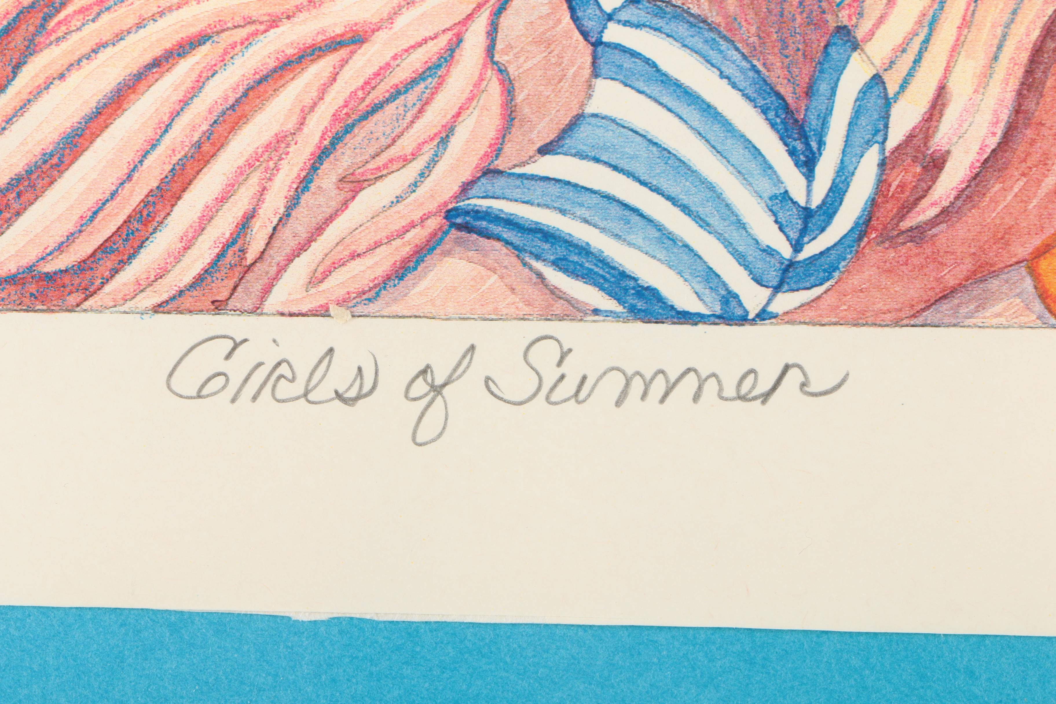 Elizabeth M. Corsa Lithograph on Paper "Girls of Summer"
