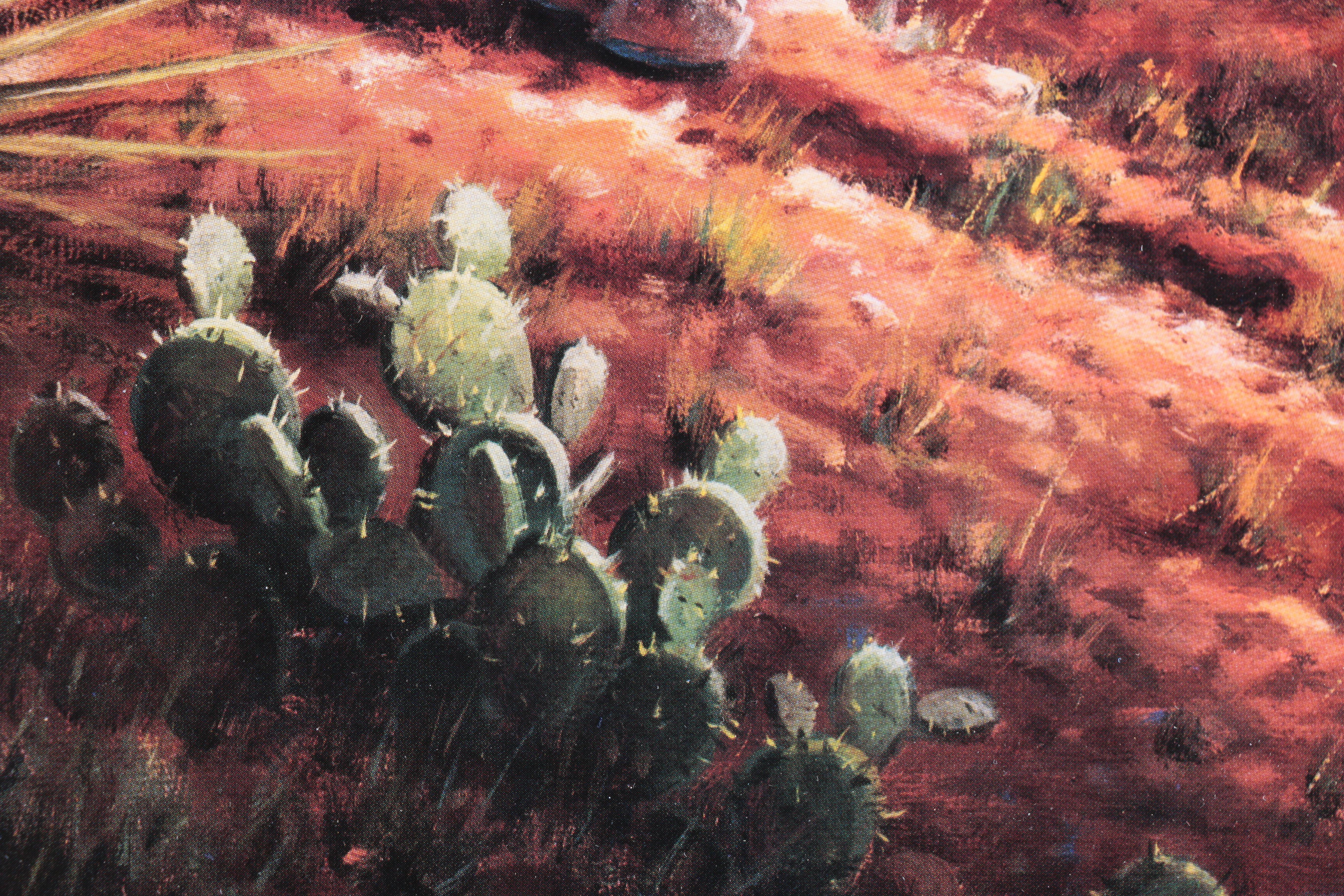 Jack Terry Offset Lithograph on Paper "A Cowboy's Faith"