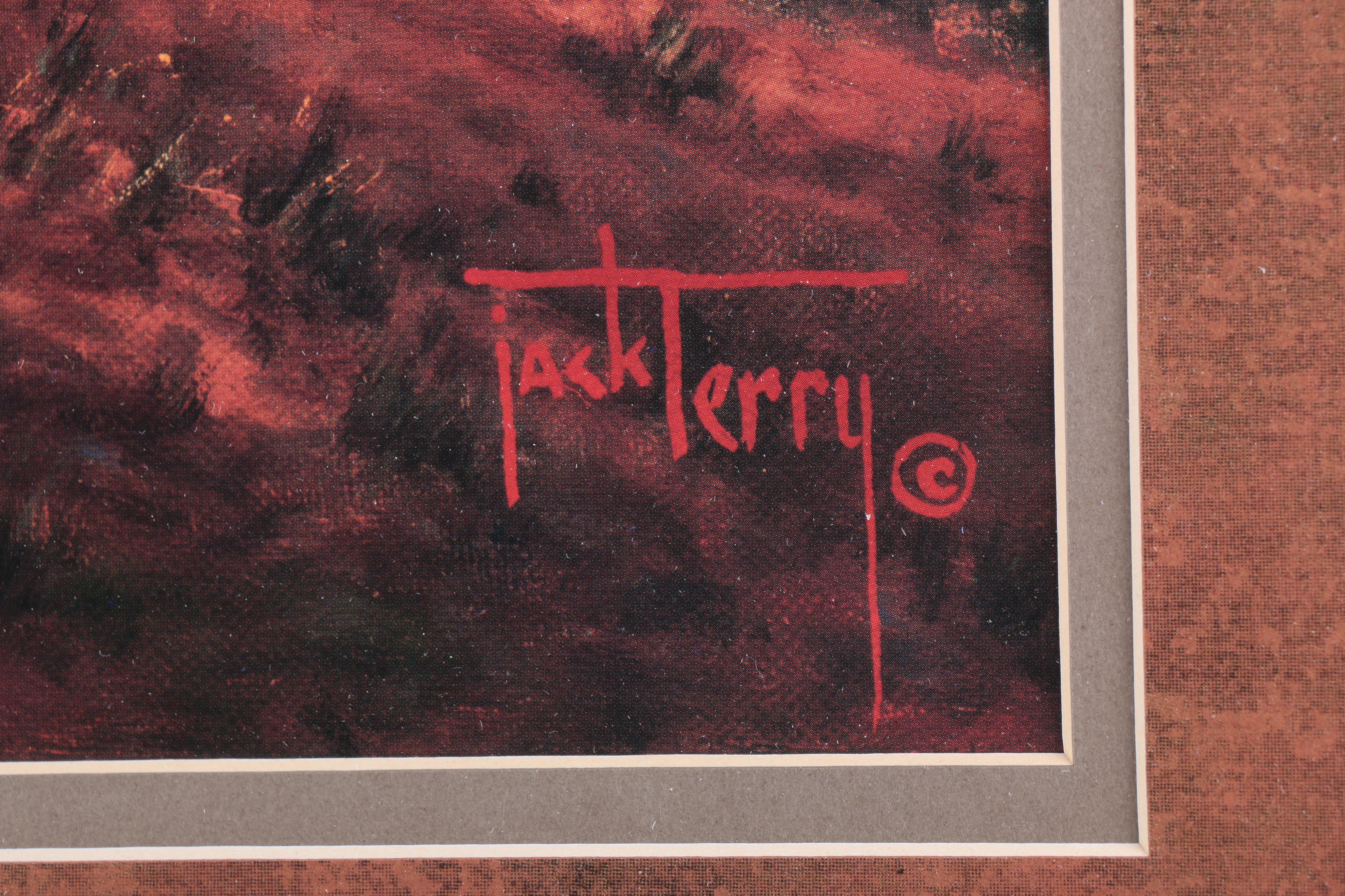 Jack Terry Offset Lithograph on Paper "A Cowboy's Faith"