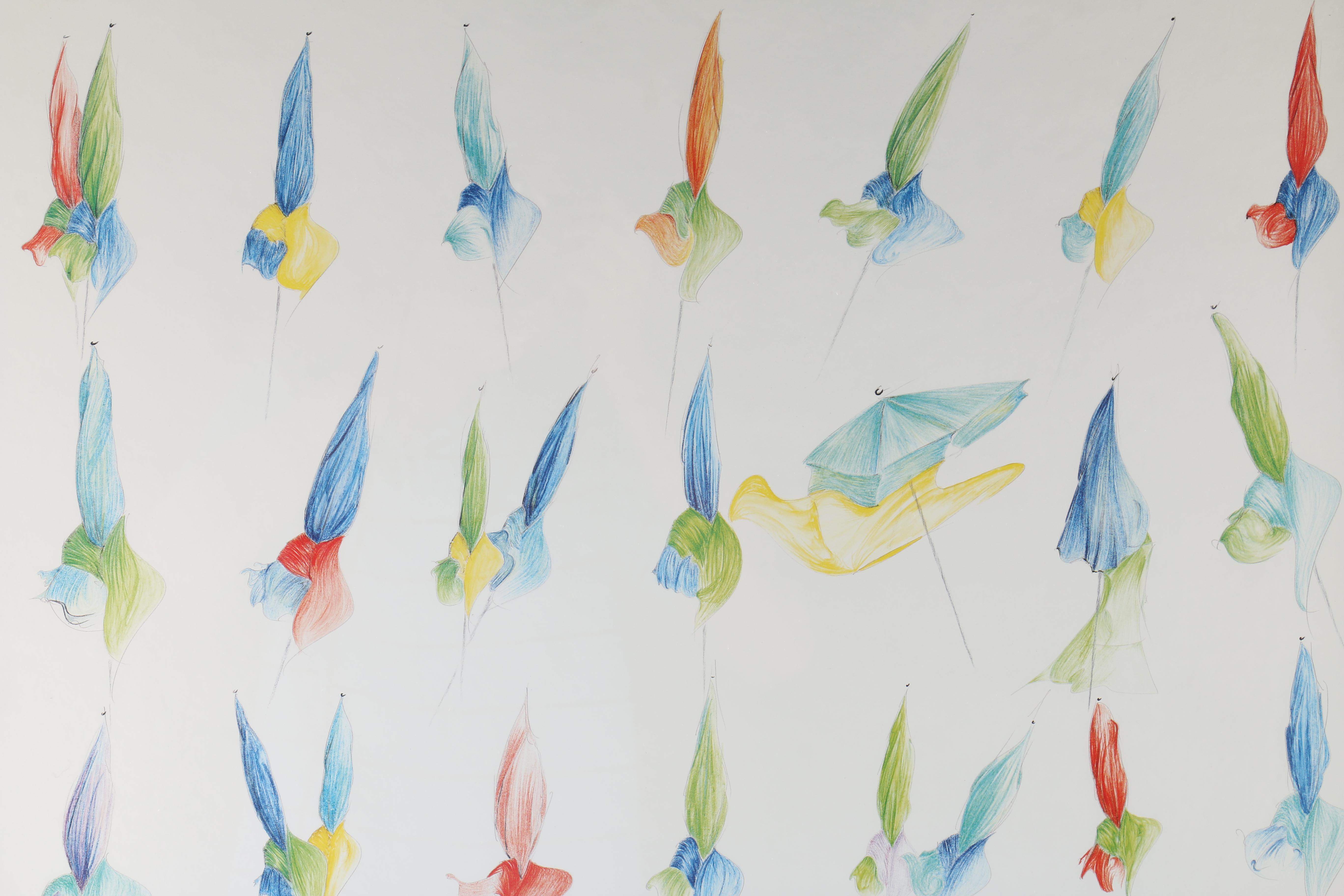 Offset Lithograph Deauville Poster After Eric Liot's "Les Parasols"