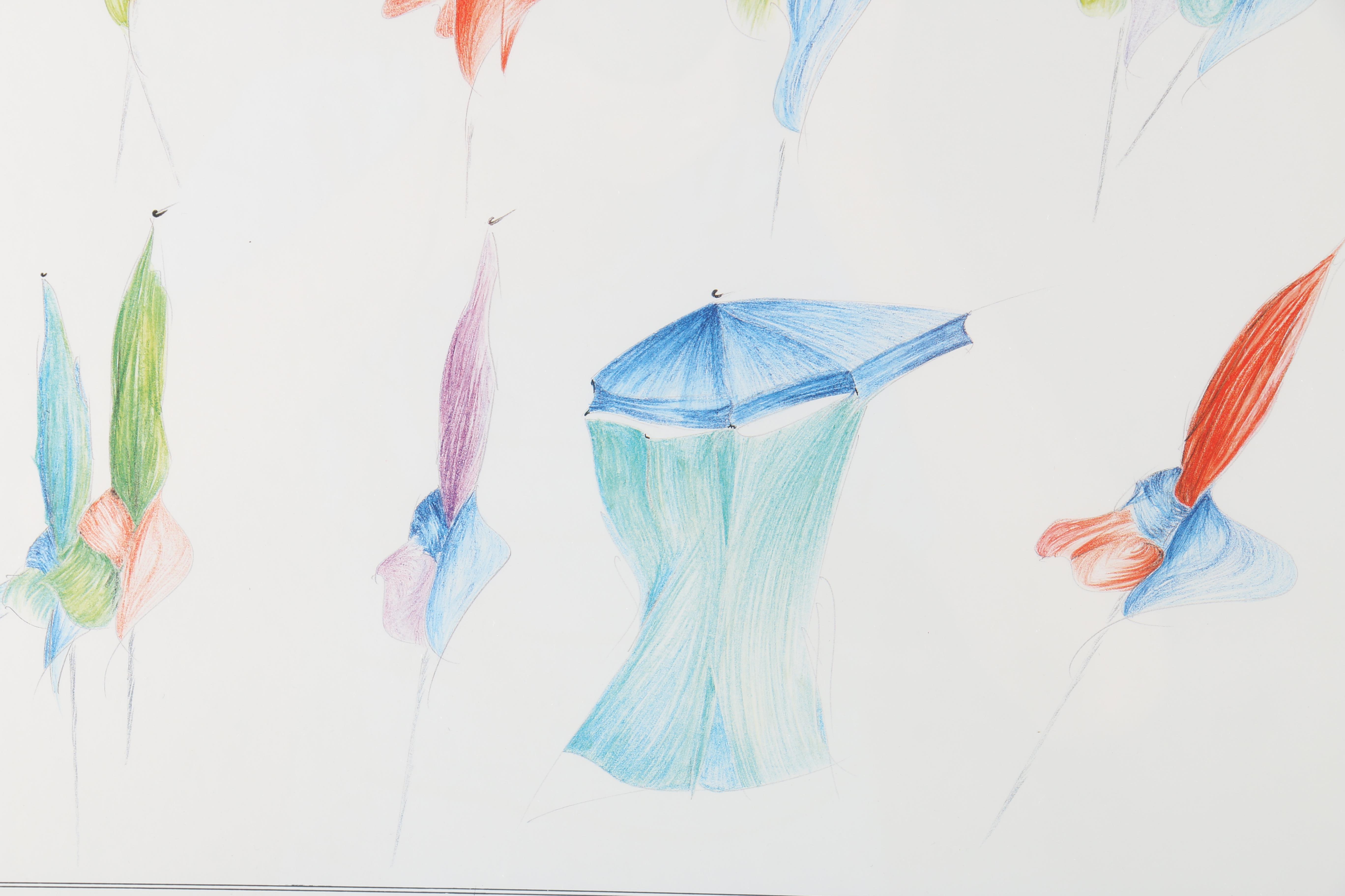 Offset Lithograph Deauville Poster After Eric Liot's "Les Parasols"