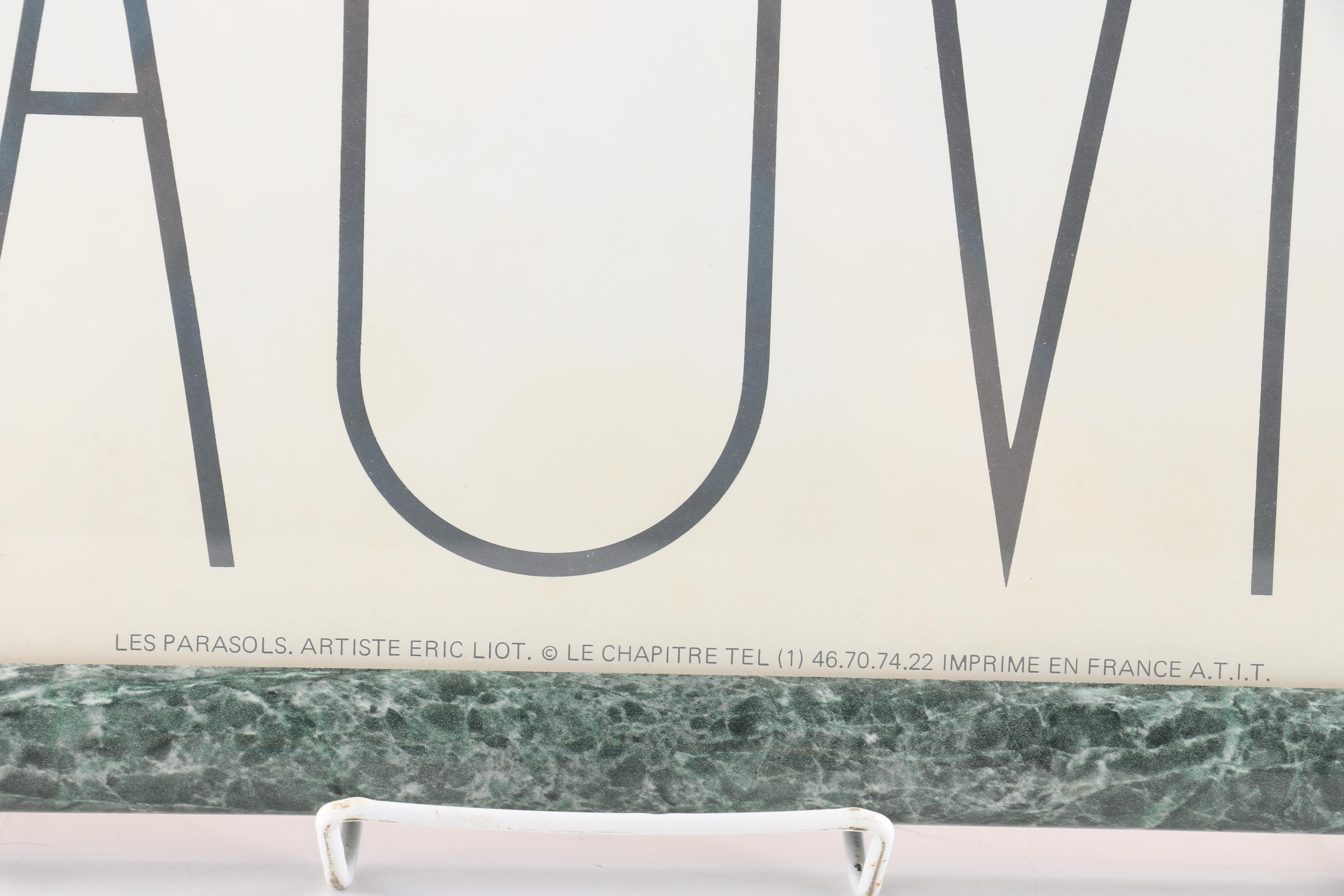 Offset Lithograph Deauville Poster After Eric Liot's "Les Parasols"