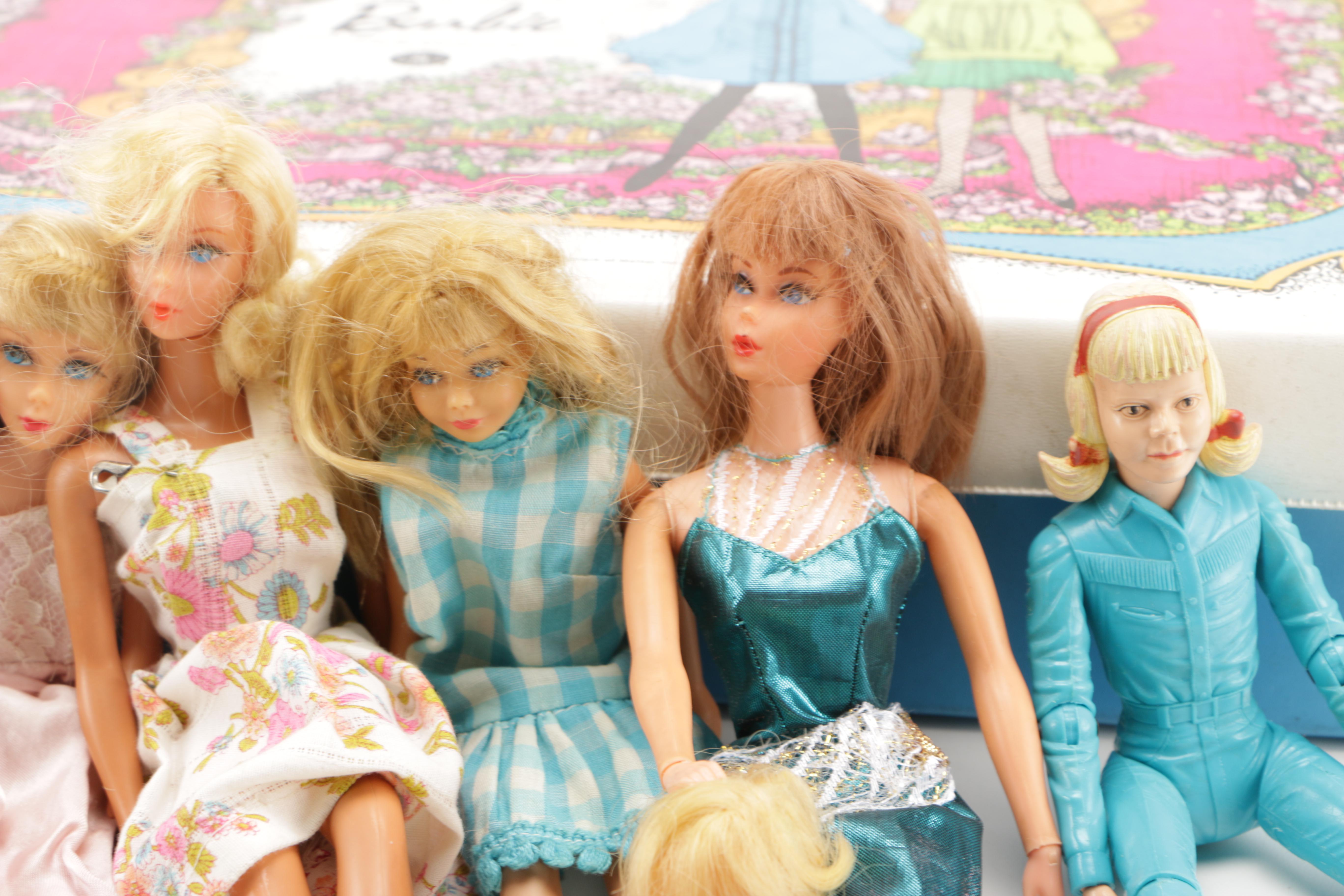 1968 Vintage Barbies With Barbie Case and Marx Josie West Doll