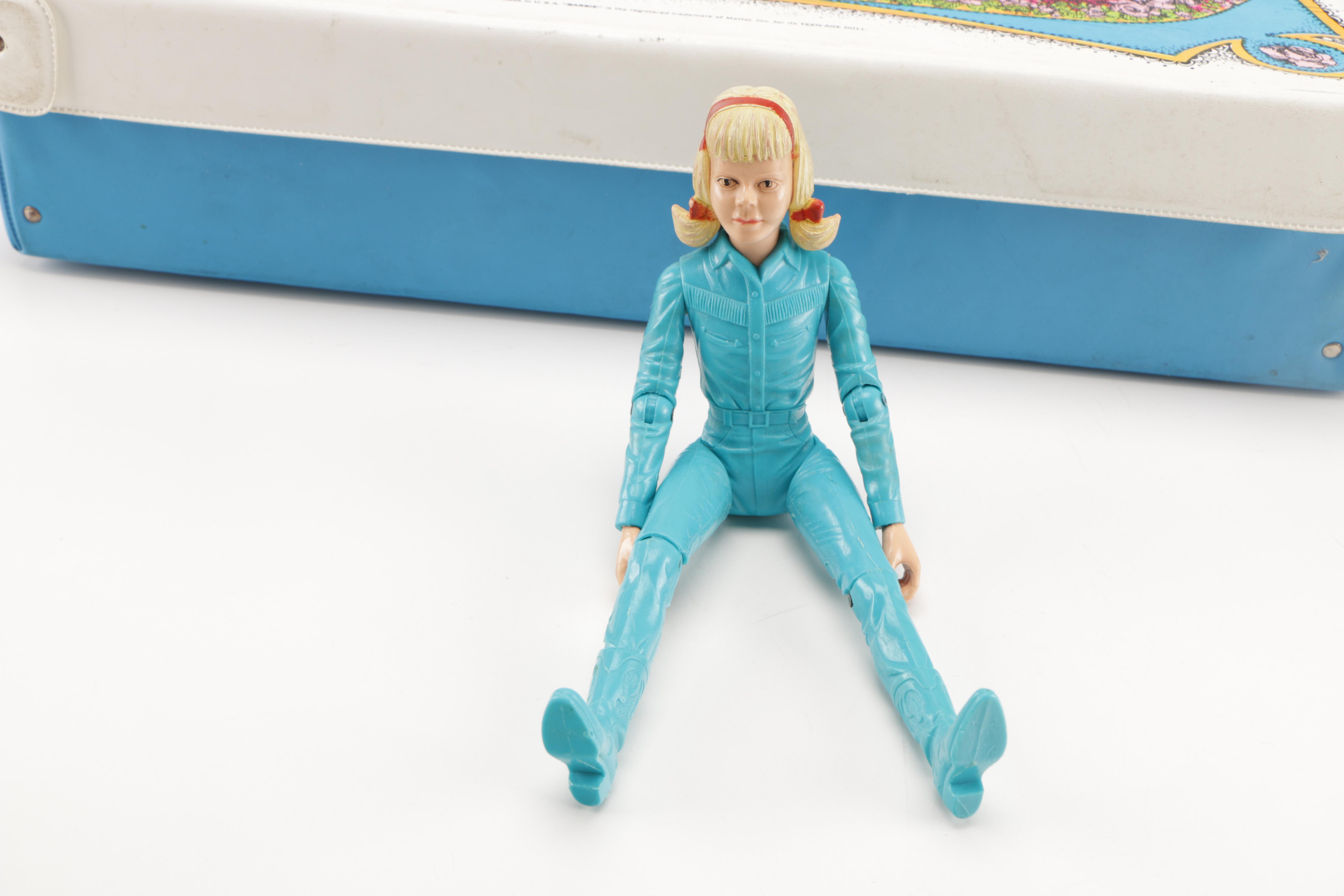 1968 Vintage Barbies With Barbie Case and Marx Josie West Doll