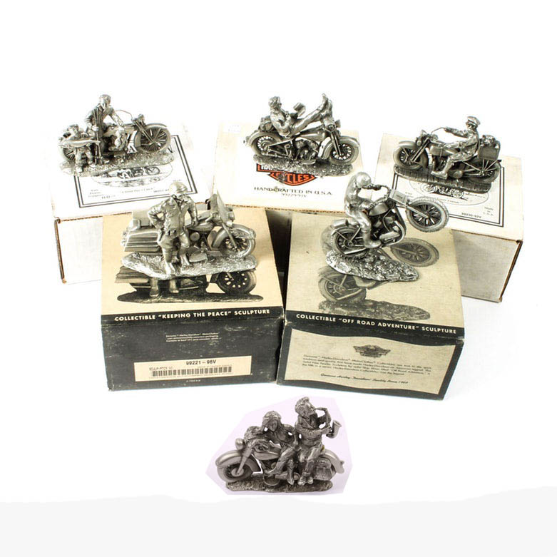 Pewter Harley-Davidson Figurines