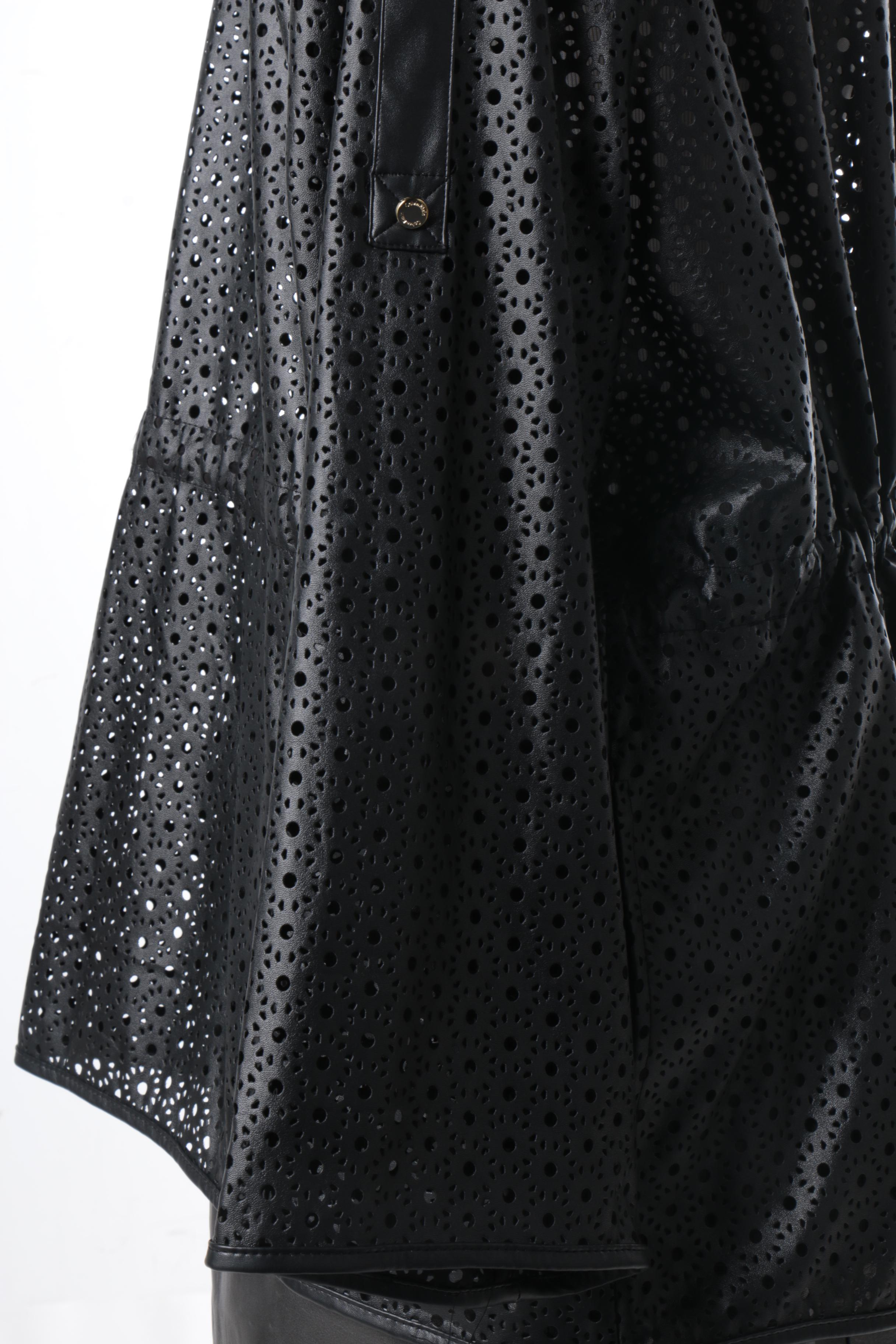 Calvin Klein Faux Leather Tunic Jacket with Lord & Taylor Leather Skirt