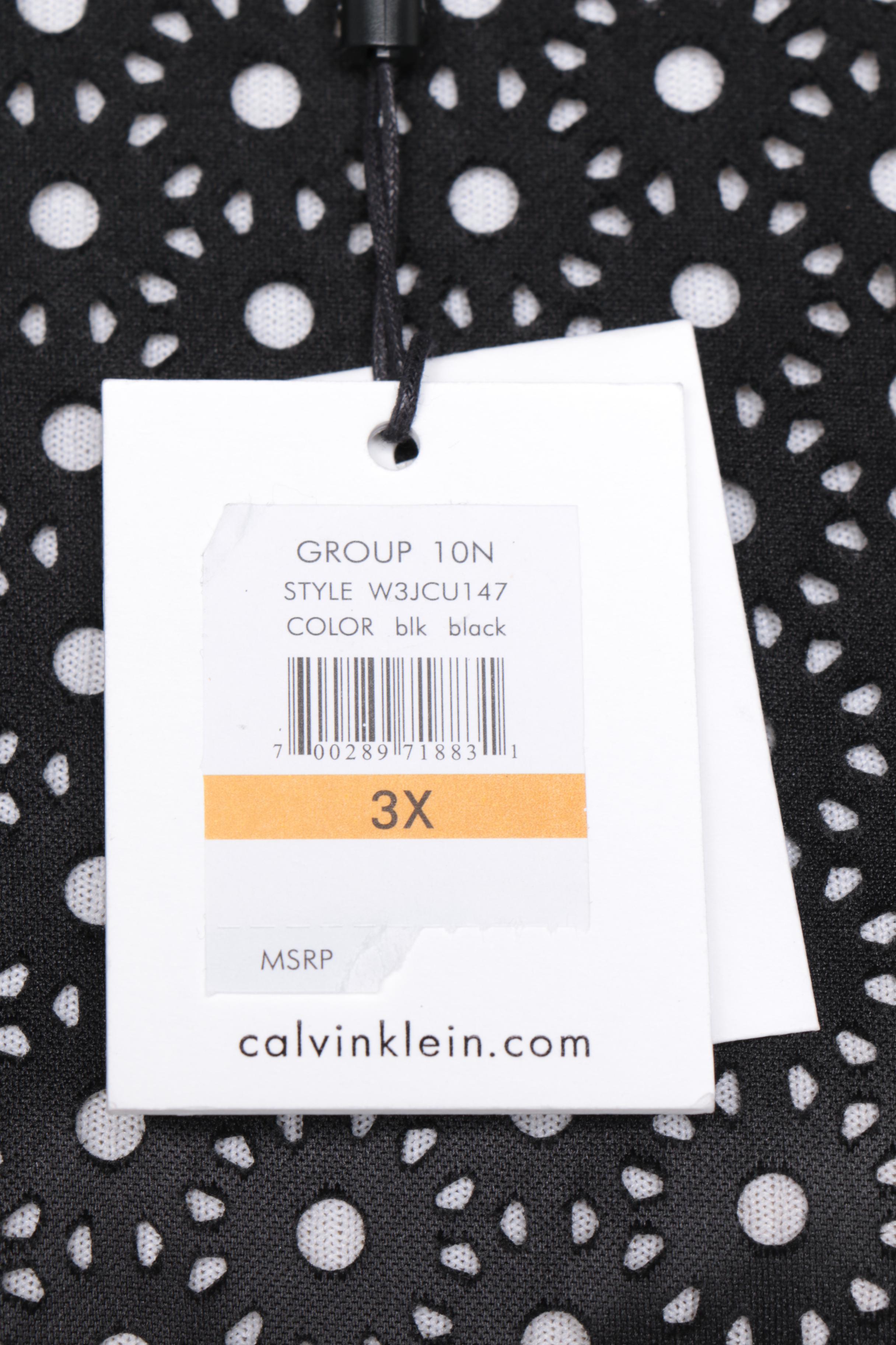 Calvin Klein Faux Leather Tunic Jacket with Lord & Taylor Leather Skirt