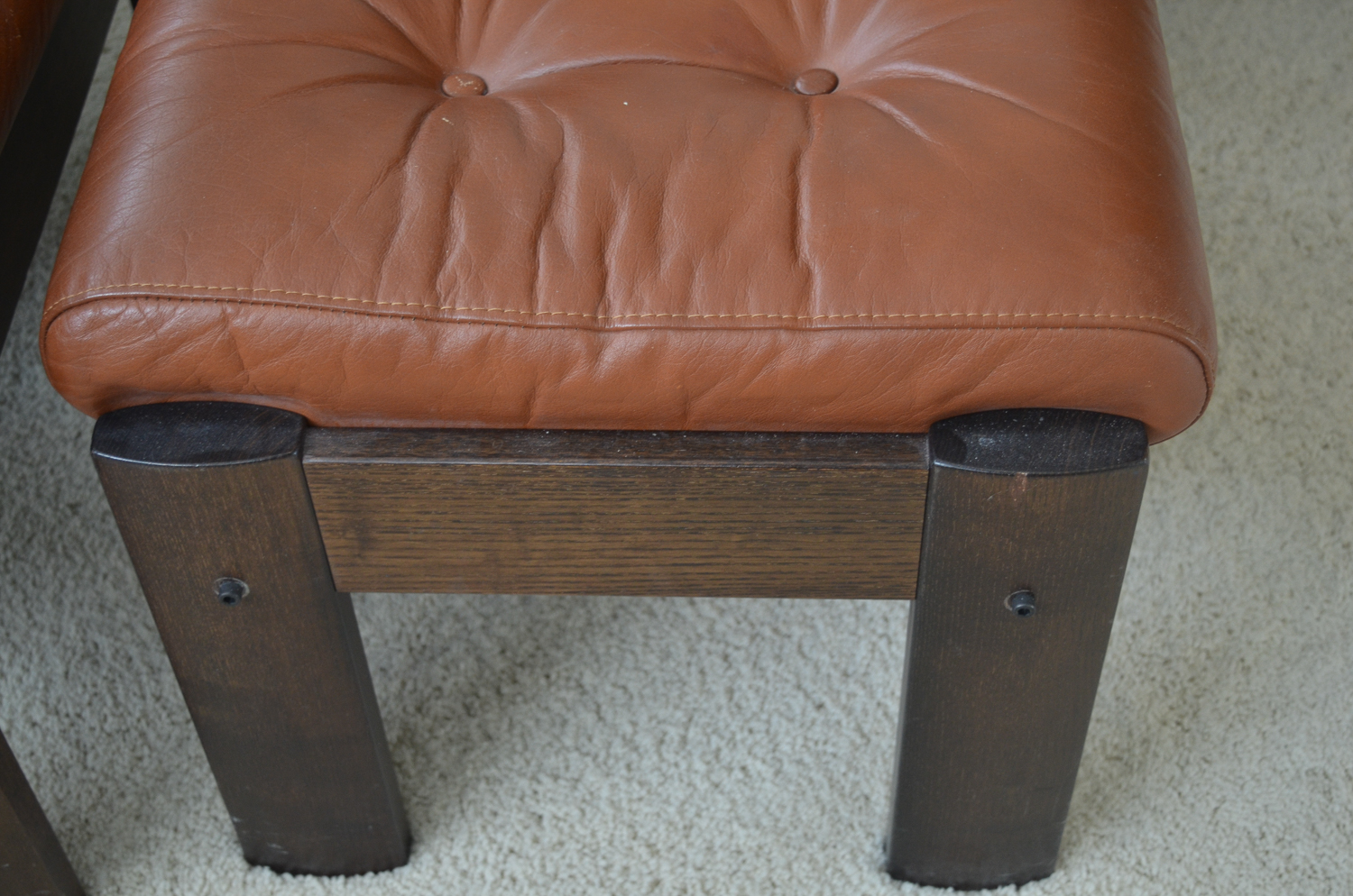 Danish Modern Leather Stressless Amigo Reclining Chair & Ottoman Grouping by Ekornes